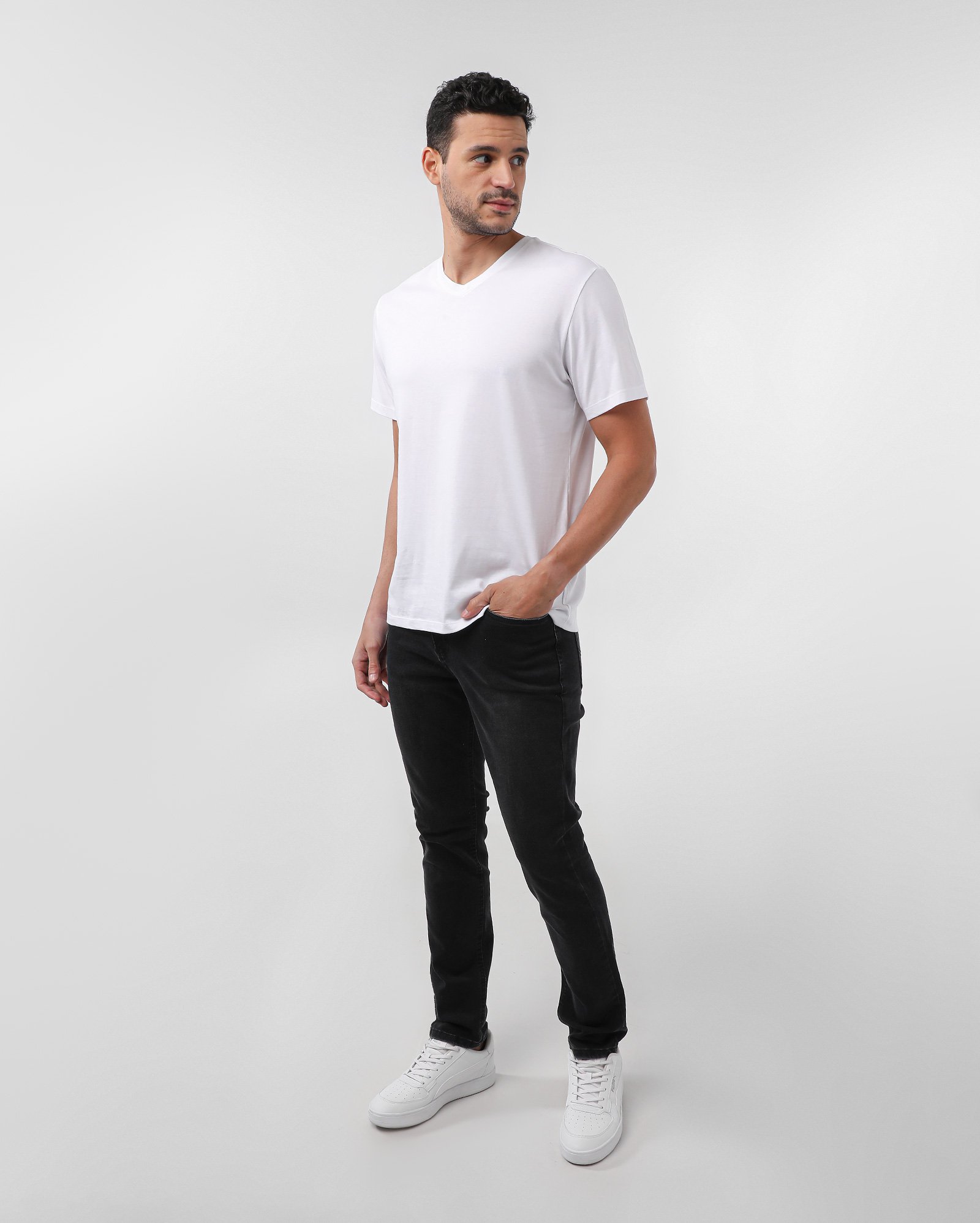 Calça jeans masculina slim cinco bolsos - Jeans Black Escuro | POOL 82