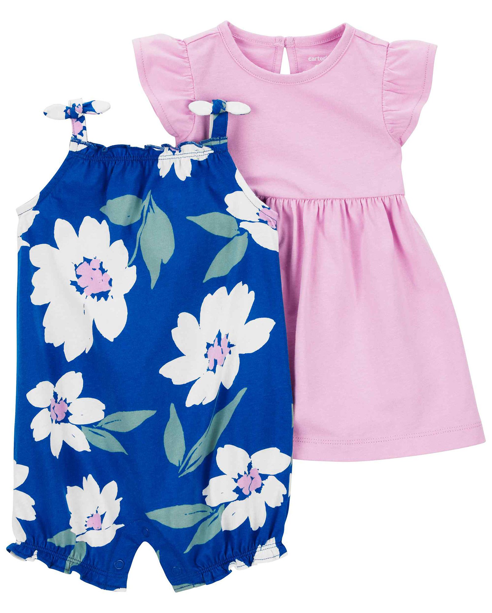 Macaquinho e vestido bebê floral multicor | Carter's