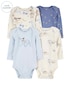 Kit body bebê 4 peças manga longa cachorros multicor | Carter's