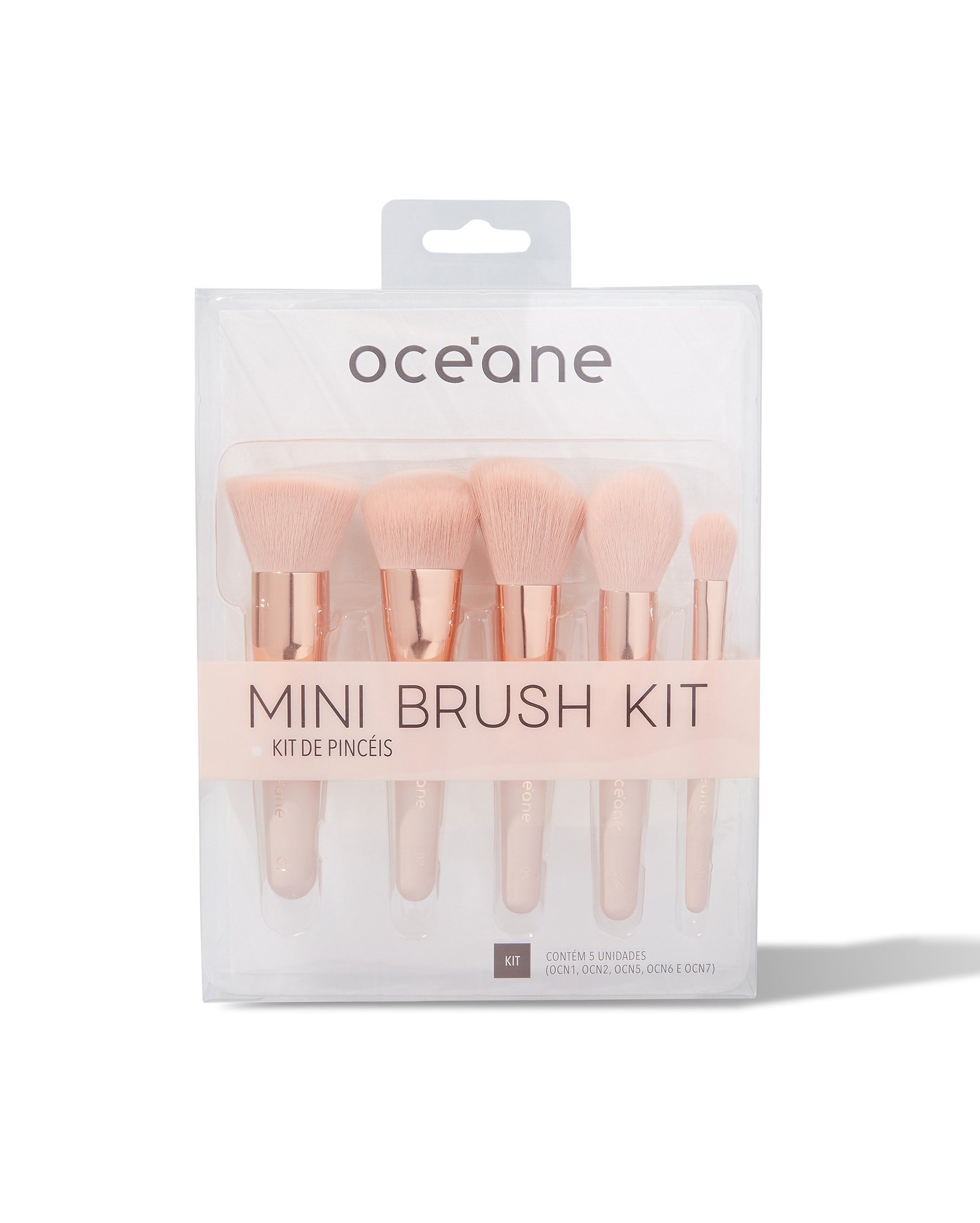 Kit de mini pincéis 5 unidades rosa | Océane