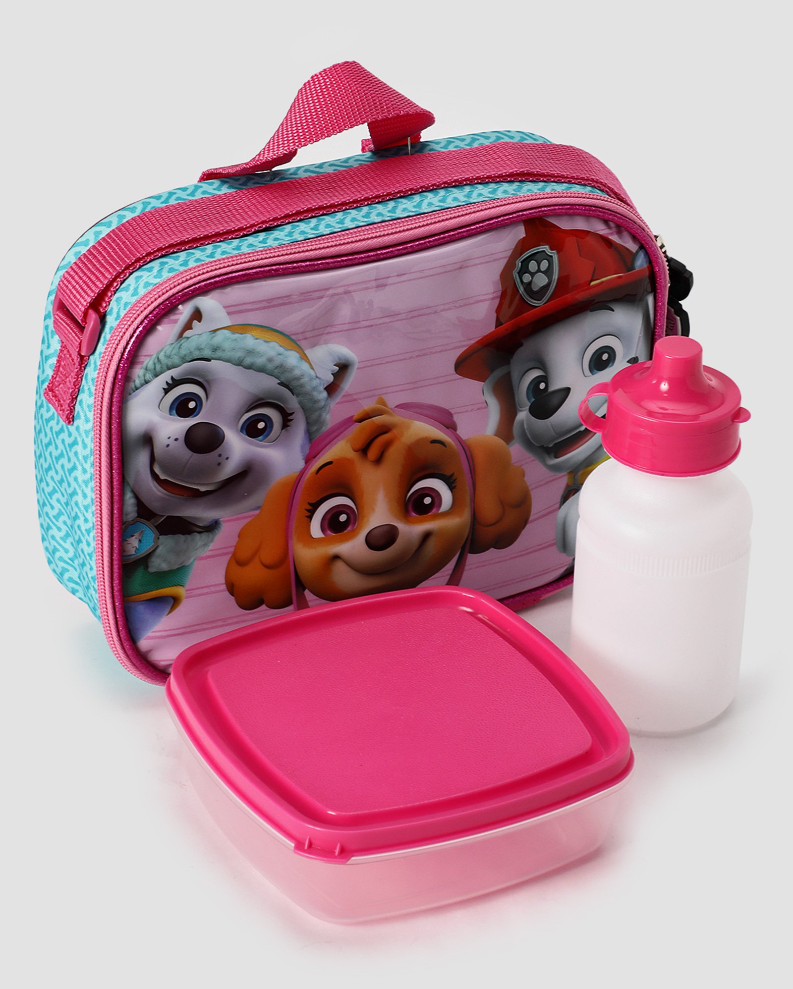 Kit lancheira térmica infantil Patrulha Canina + pote e garrafinha rosa | Paramount