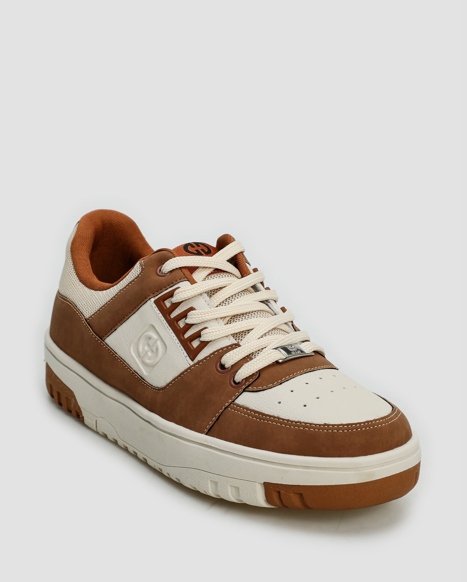 Tênis casual masculino com recortes Rocky marrom | Ollie
