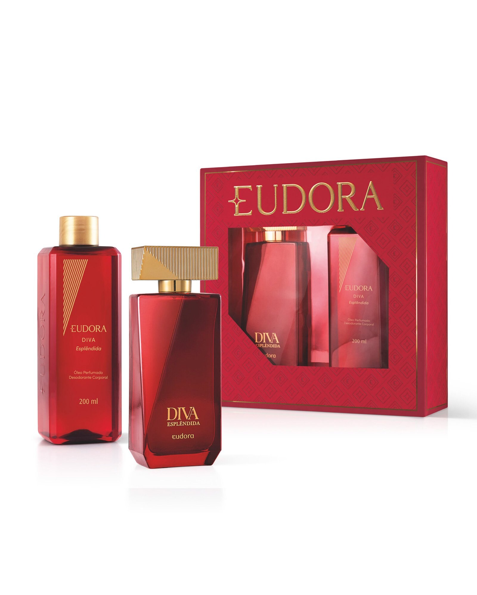 Eudora Diva Esplendida 香水 ボディローション セット Riachuelo | Kit perfume feminino colônia Diva Esplendida 100ml +