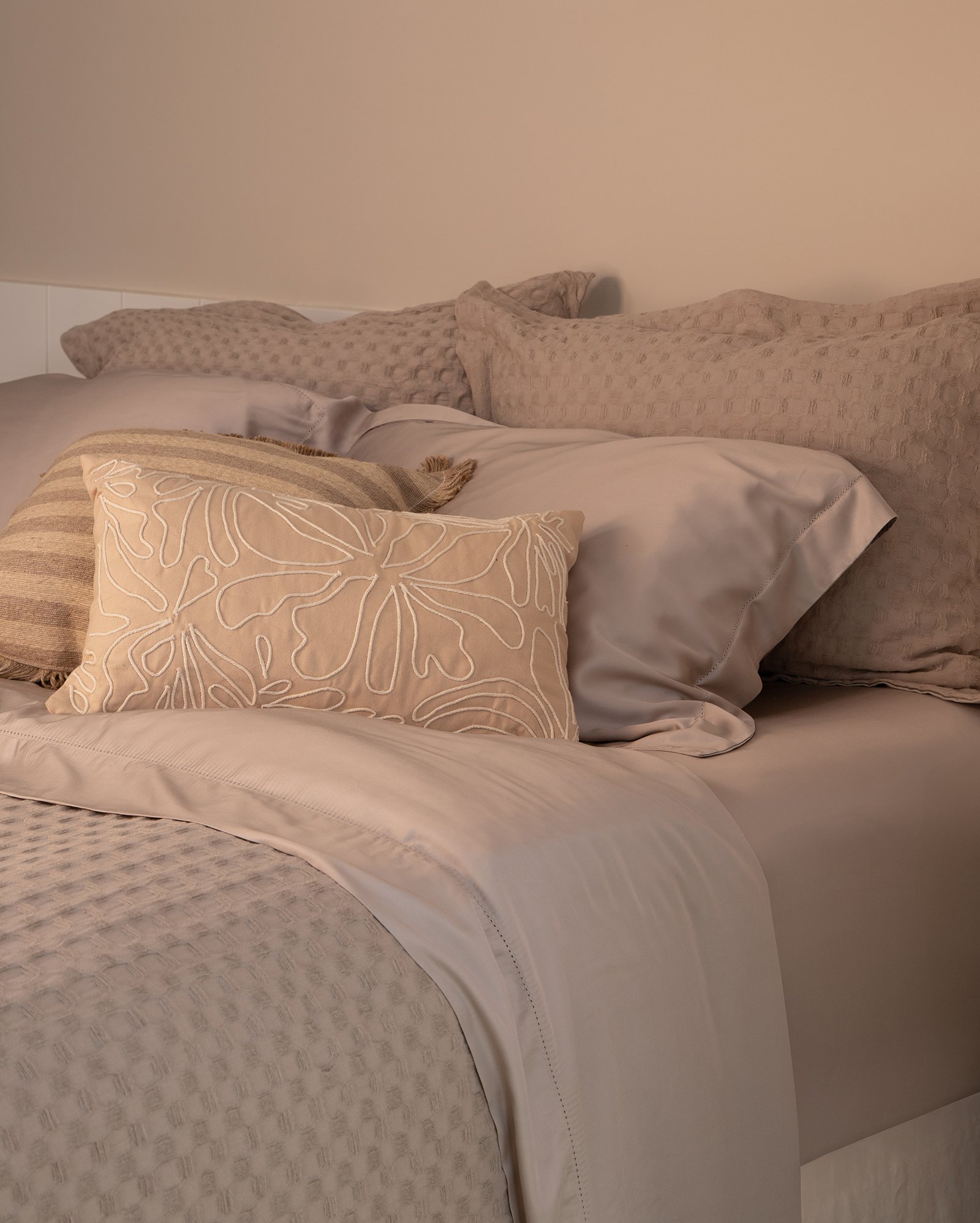 Jogo de cama bambu 300 fios - CASAL Bege | Casa Riachuelo