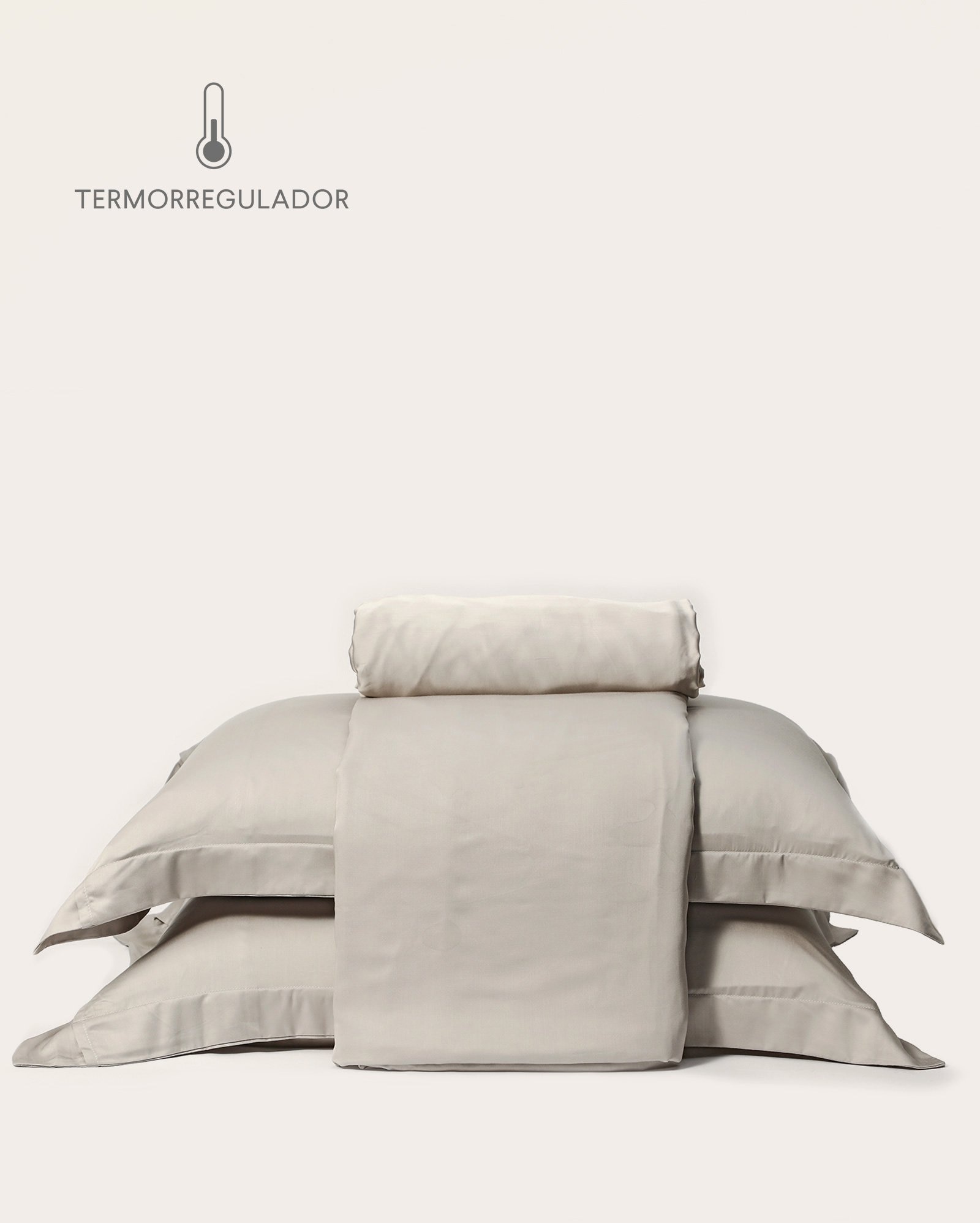 Jogo de cama bambu 300 fios - QUEEN Bege | Casa Riachuelo