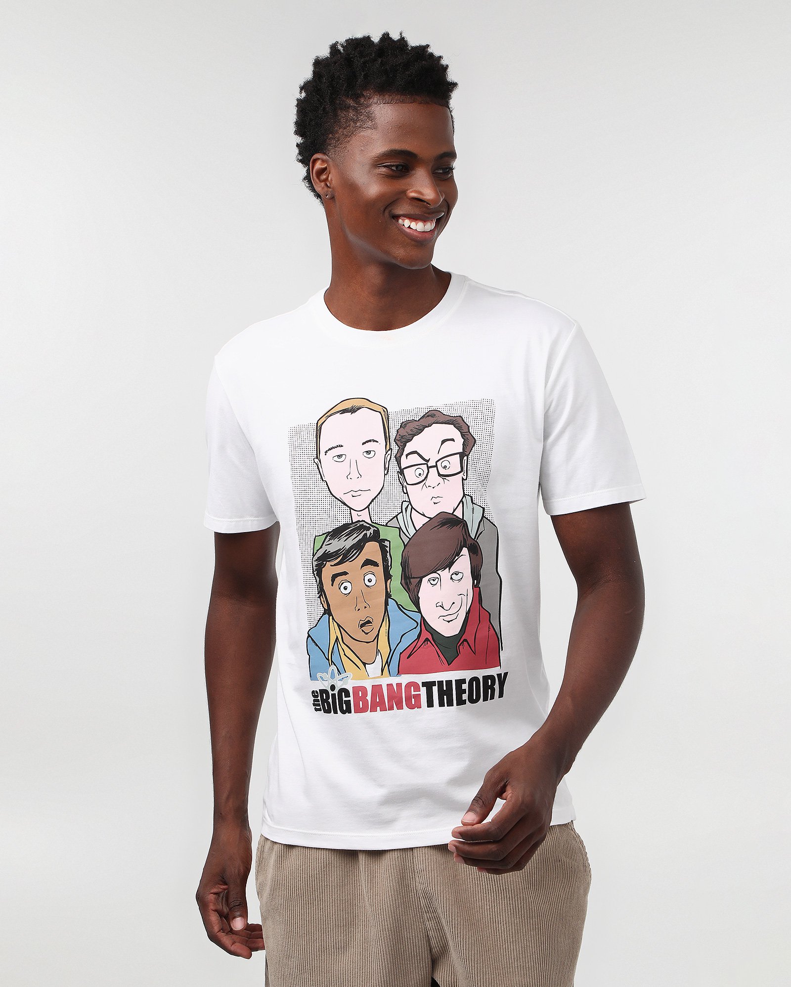 Camiseta masculina The Big Bang Theory branca | FANLAB