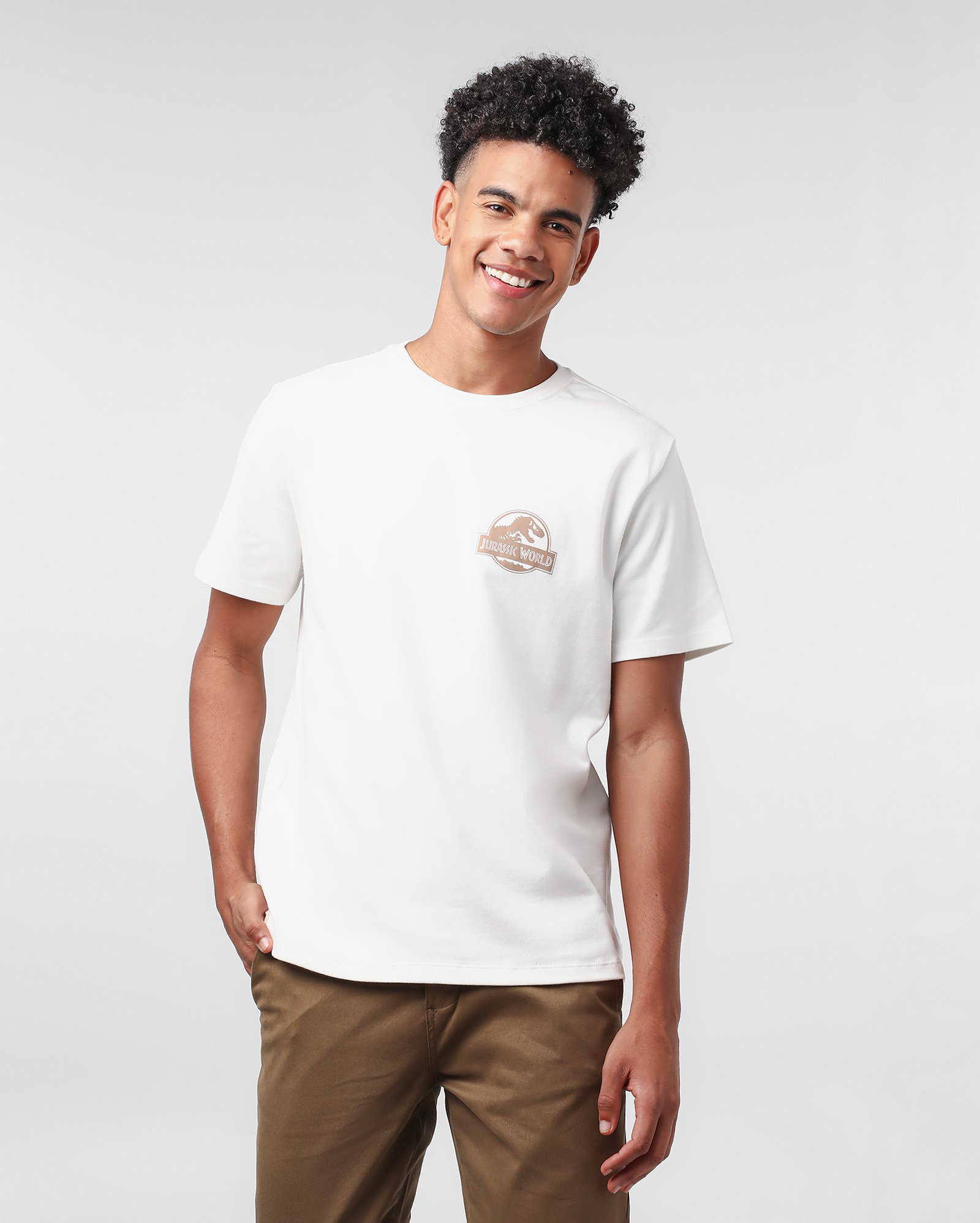 Riachuelo | Camiseta masculina Jurassic World dinossauros branca