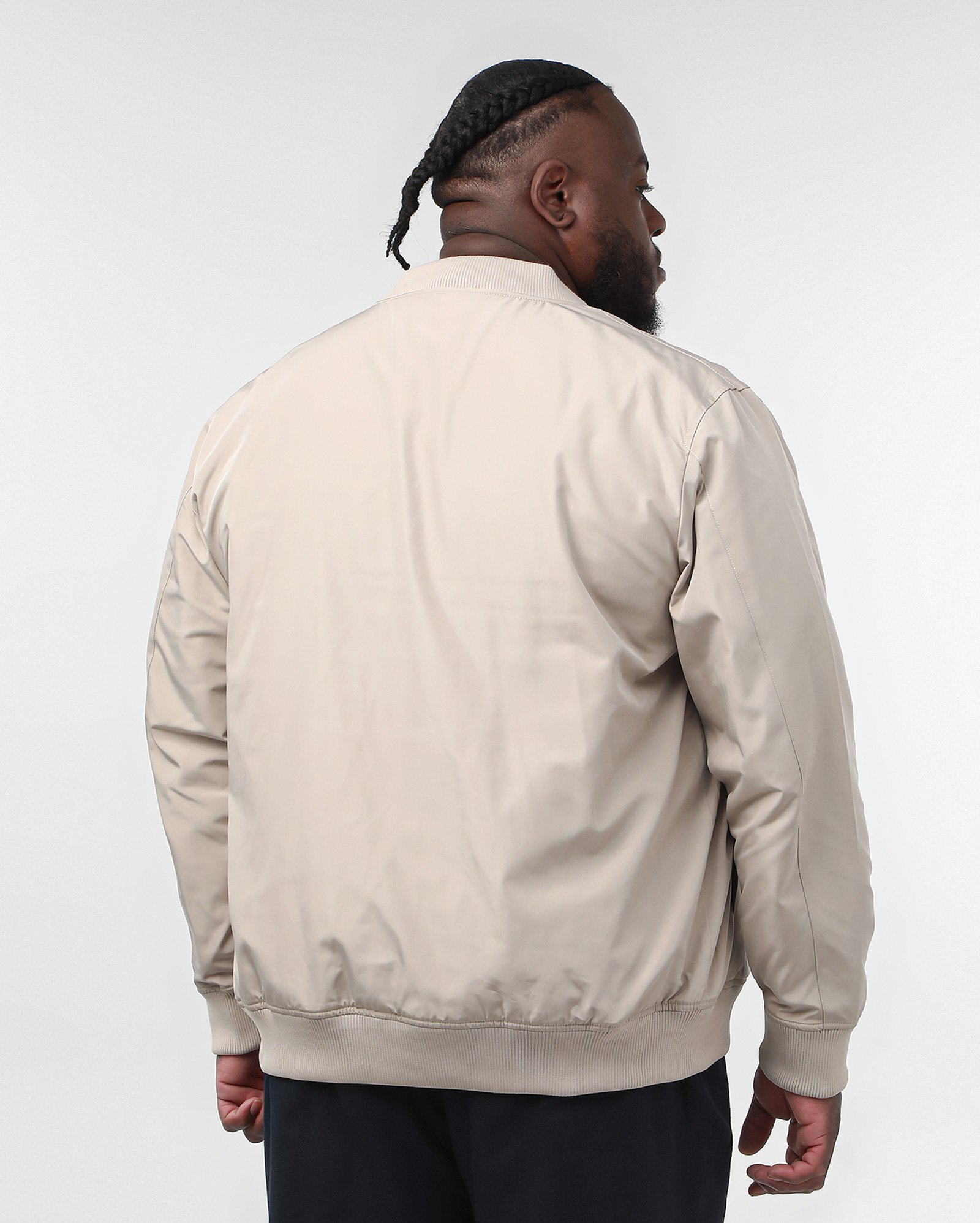 Jaqueta plus size masculina bomber - Bege | Original Plus by Riachuelo