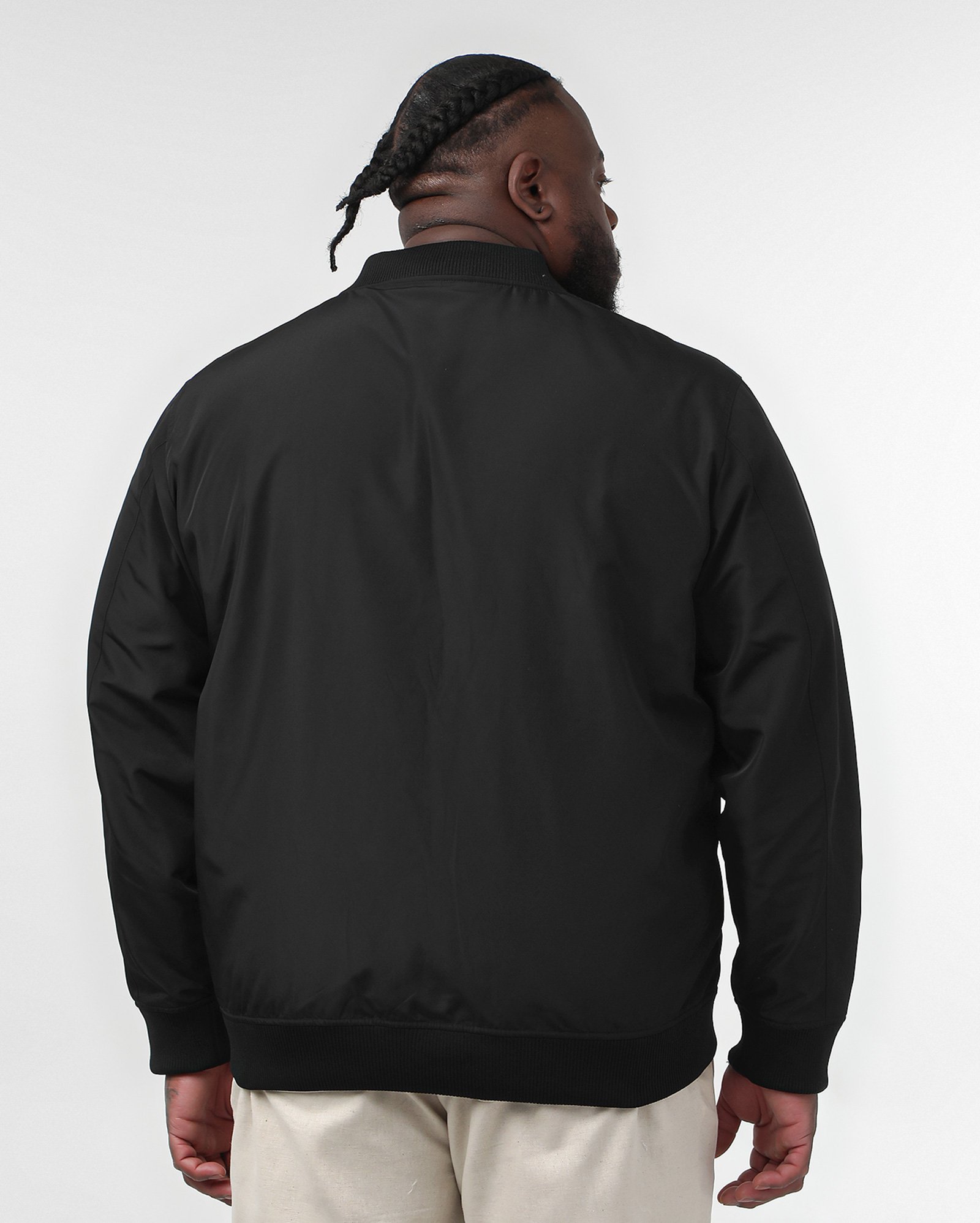 Jaqueta plus size masculina bomber - Preto | Original Plus by Riachuelo