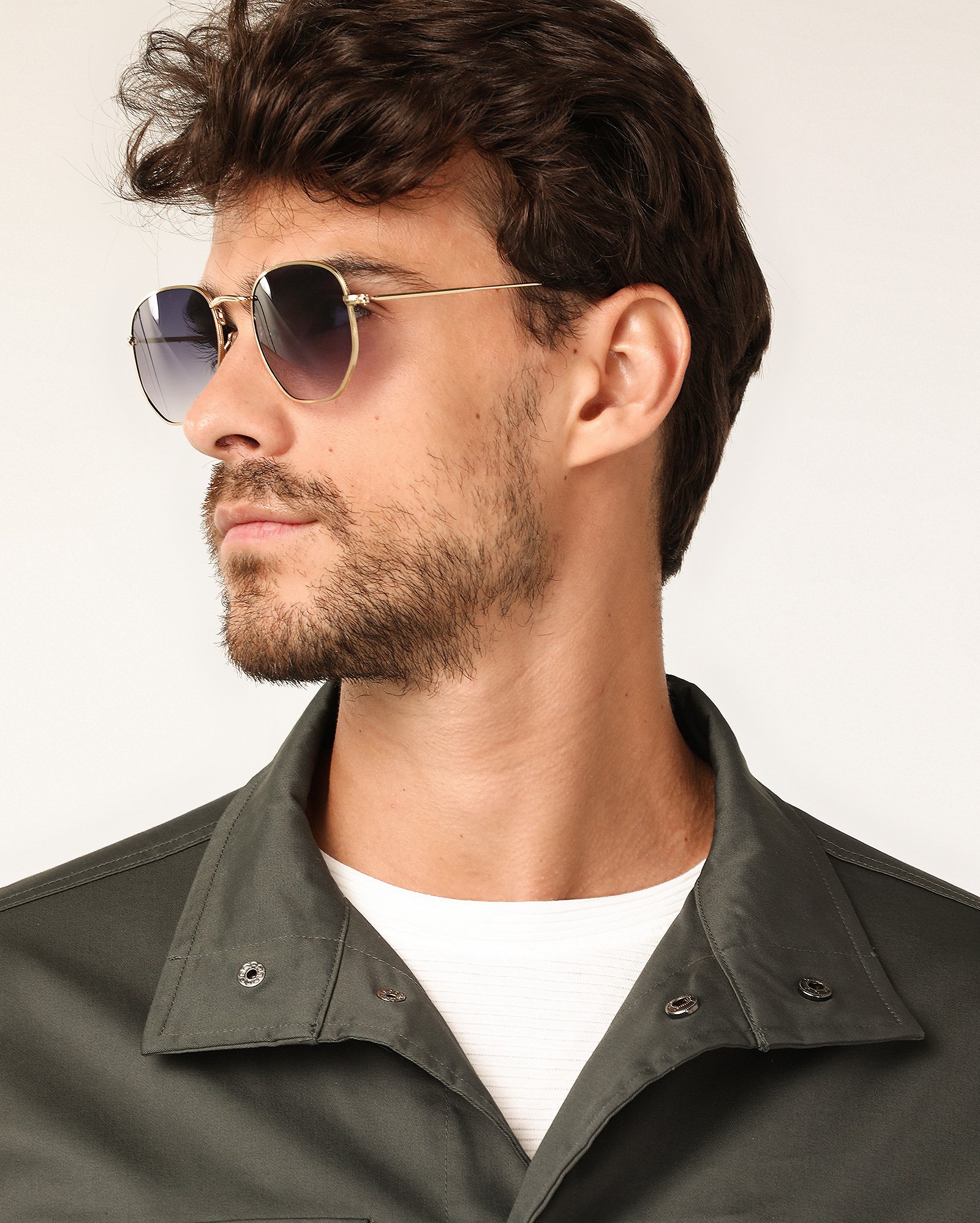 Jaqueta masculina com 4 bolsos cargo cinza — foto 6