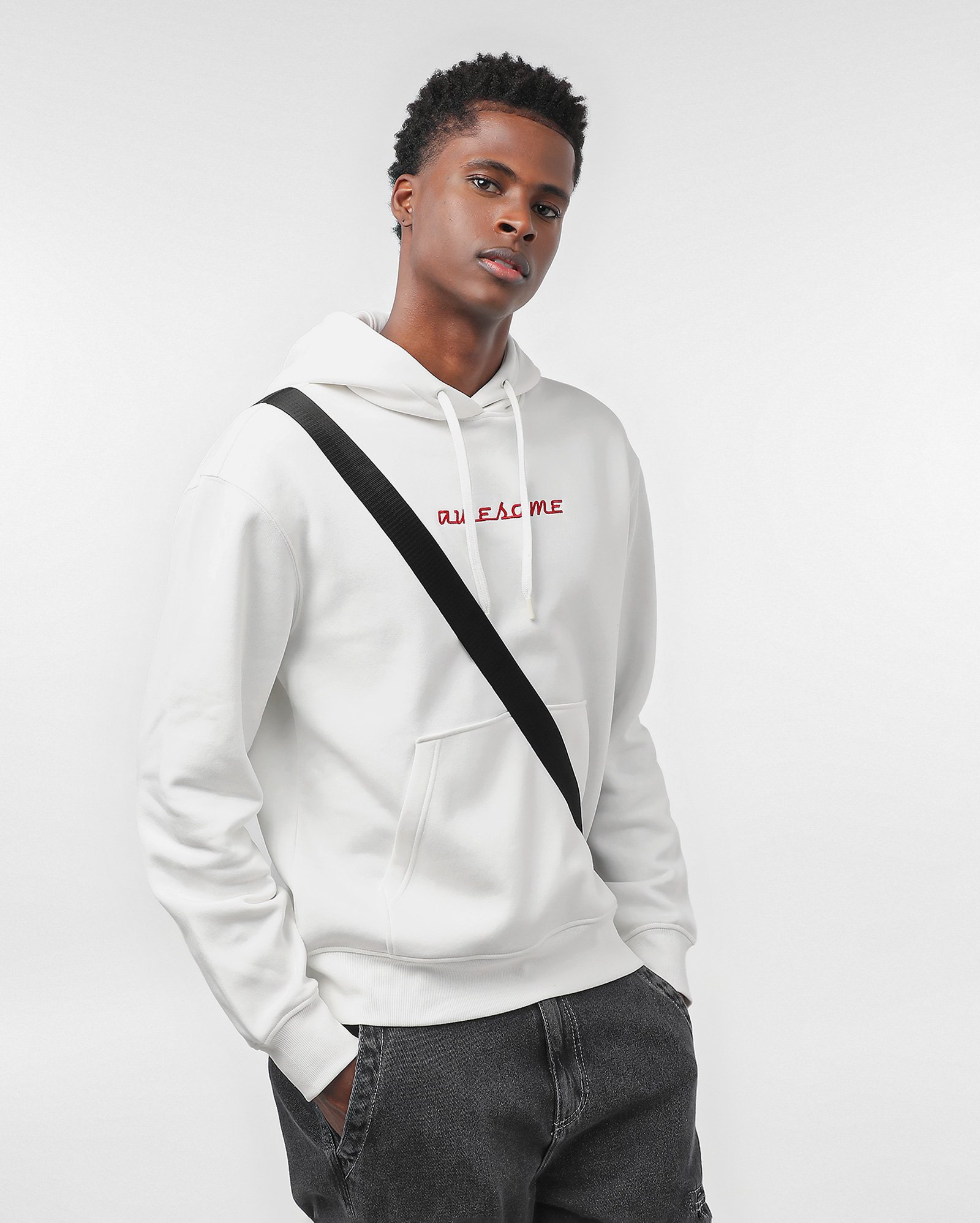 Blusa de moletom masculina com capuz city culture - Branco