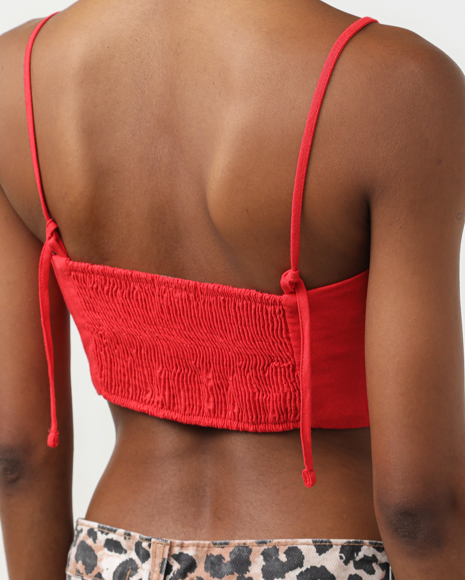 Top em viscolinho torcido - vermelho — foto 5