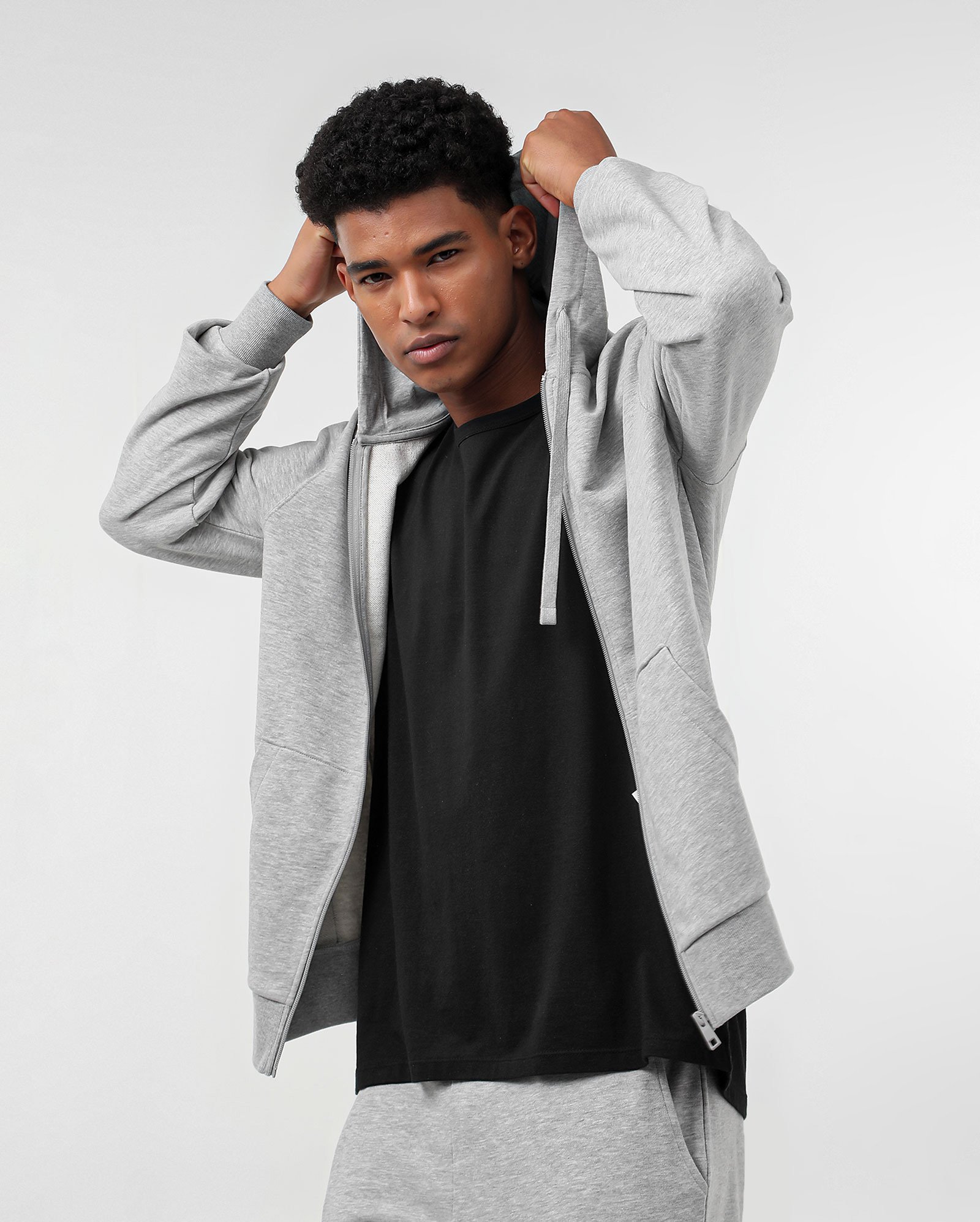 Blusa de moletom masculina aberta - Cinza | Pool Basics