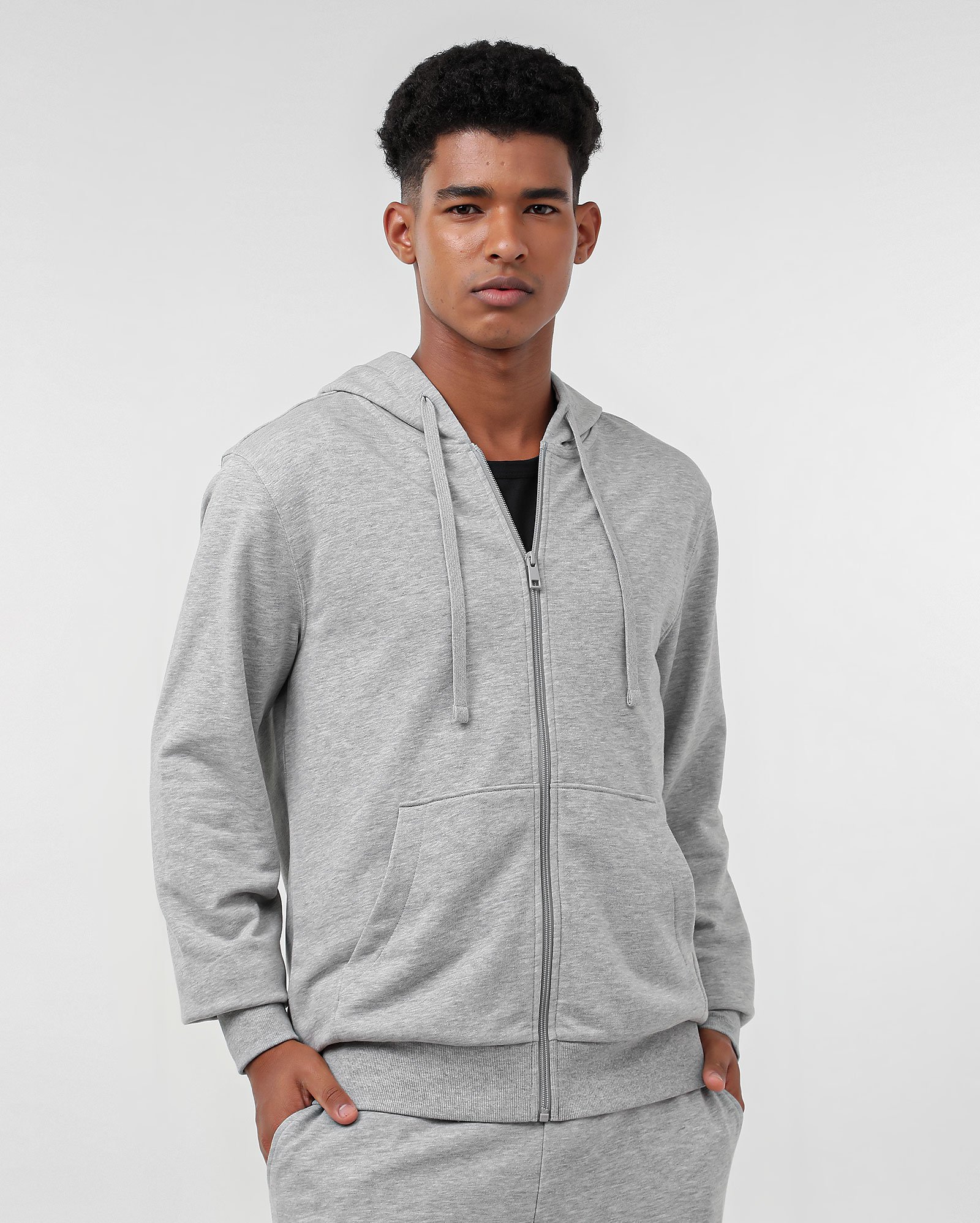 Blusa de moletom masculina aberta - Cinza | Pool Basics