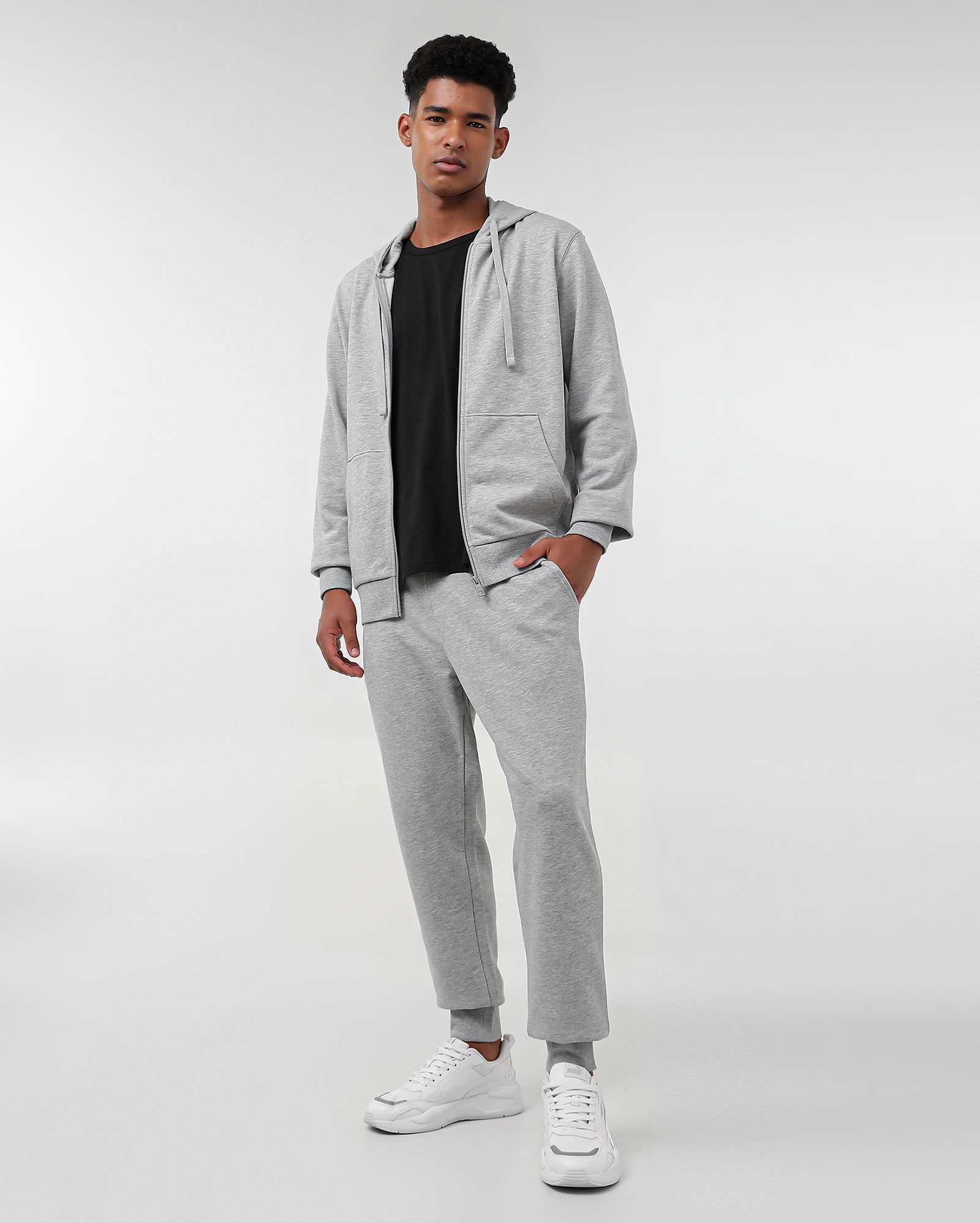 Calça de moletom masculina jogger cinza | Pool Basics