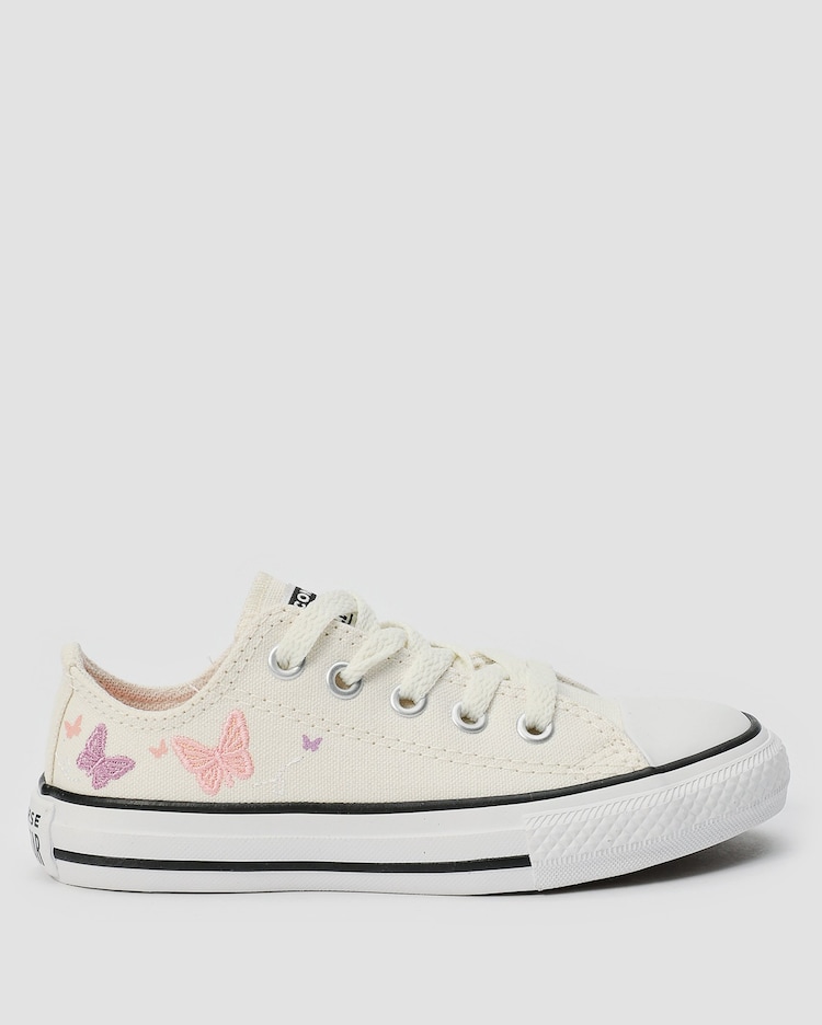 Riachuelo Tênis infantil chuck taylor borboletas off-white