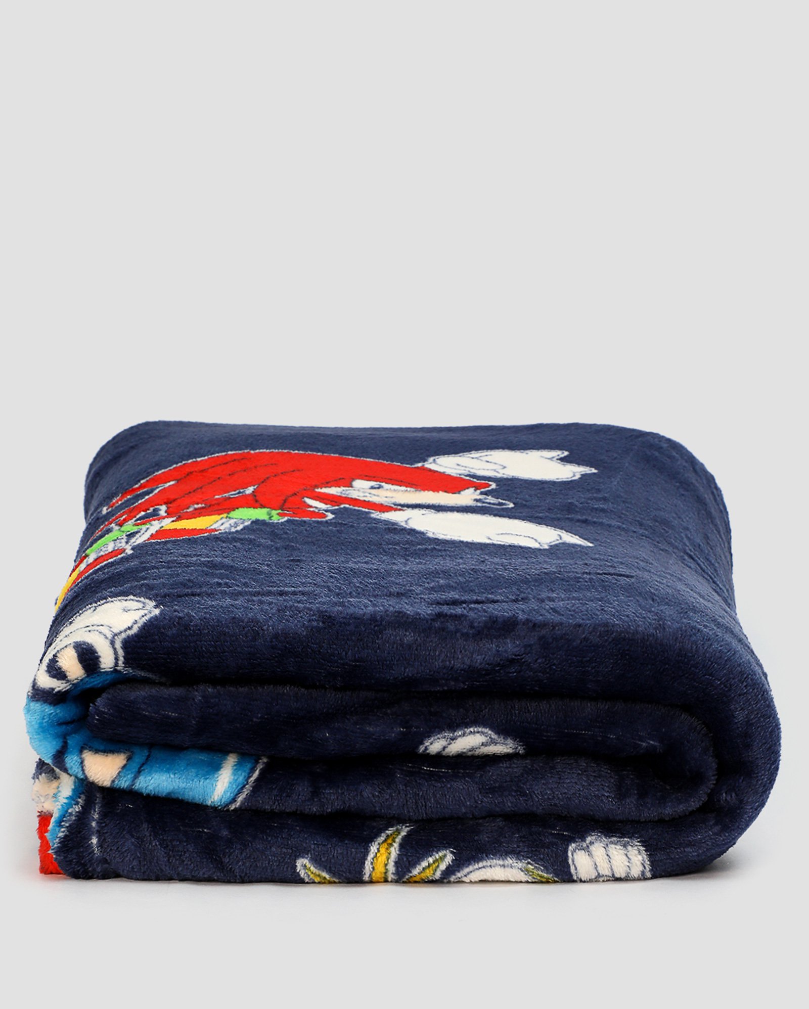 Manta infantil flannel em fleece Sonic azul | Casa Riachuelo