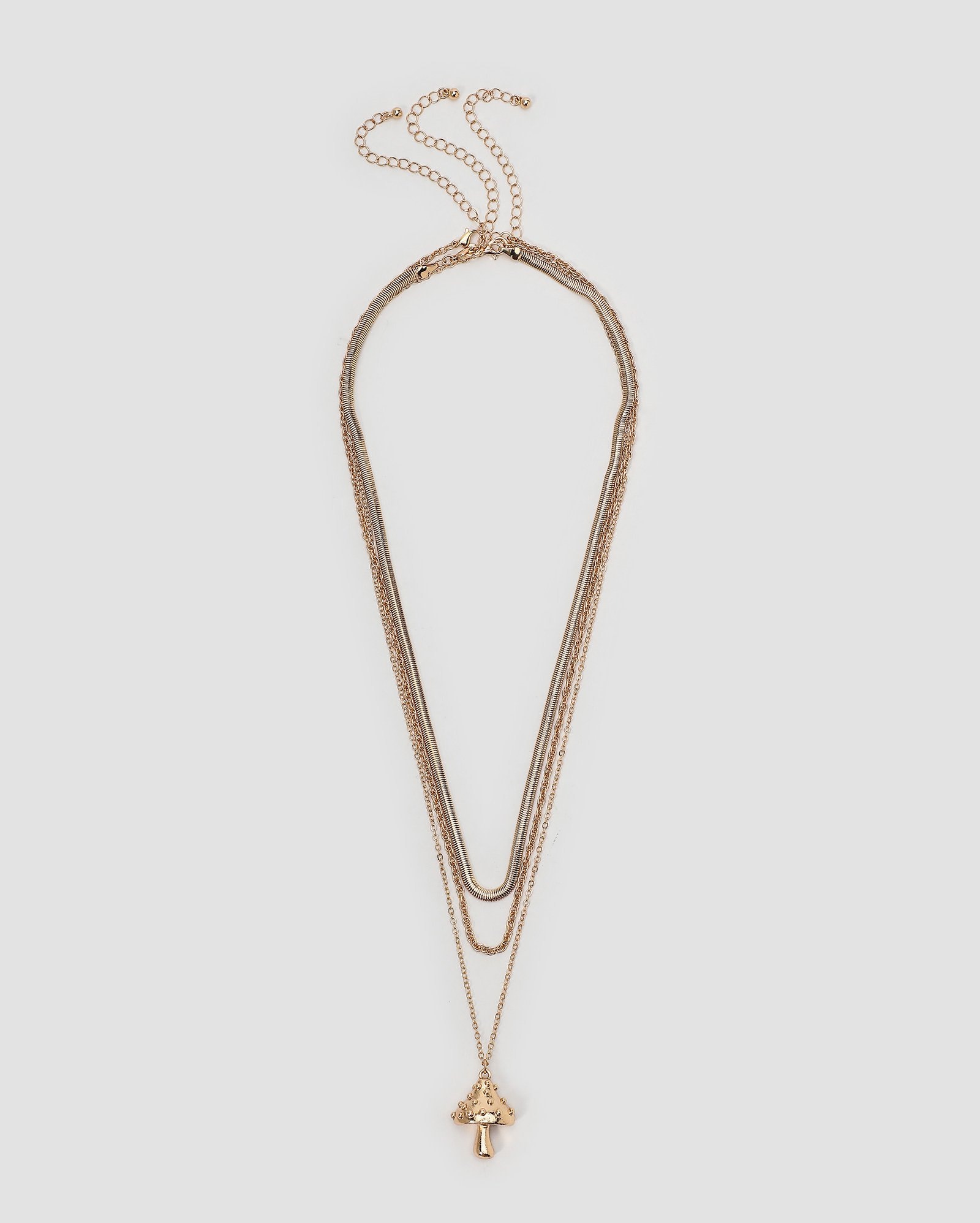Colares Riachuelo Riachuelo | Kit colar feminino 3 peças médio cogumelo dourado | NIINI ...