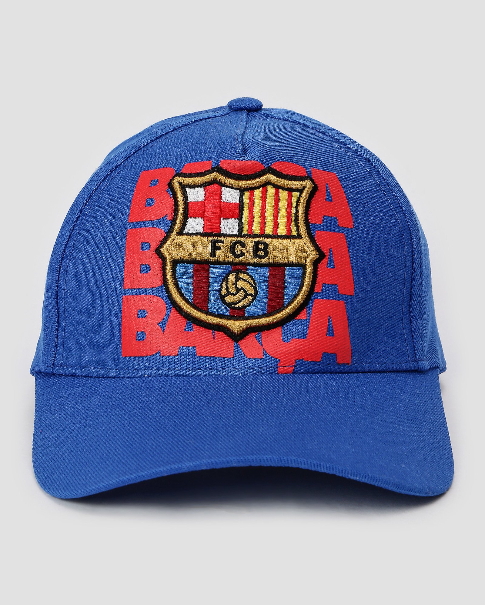 Boné infantil de futebol Barcelona aba curva azul