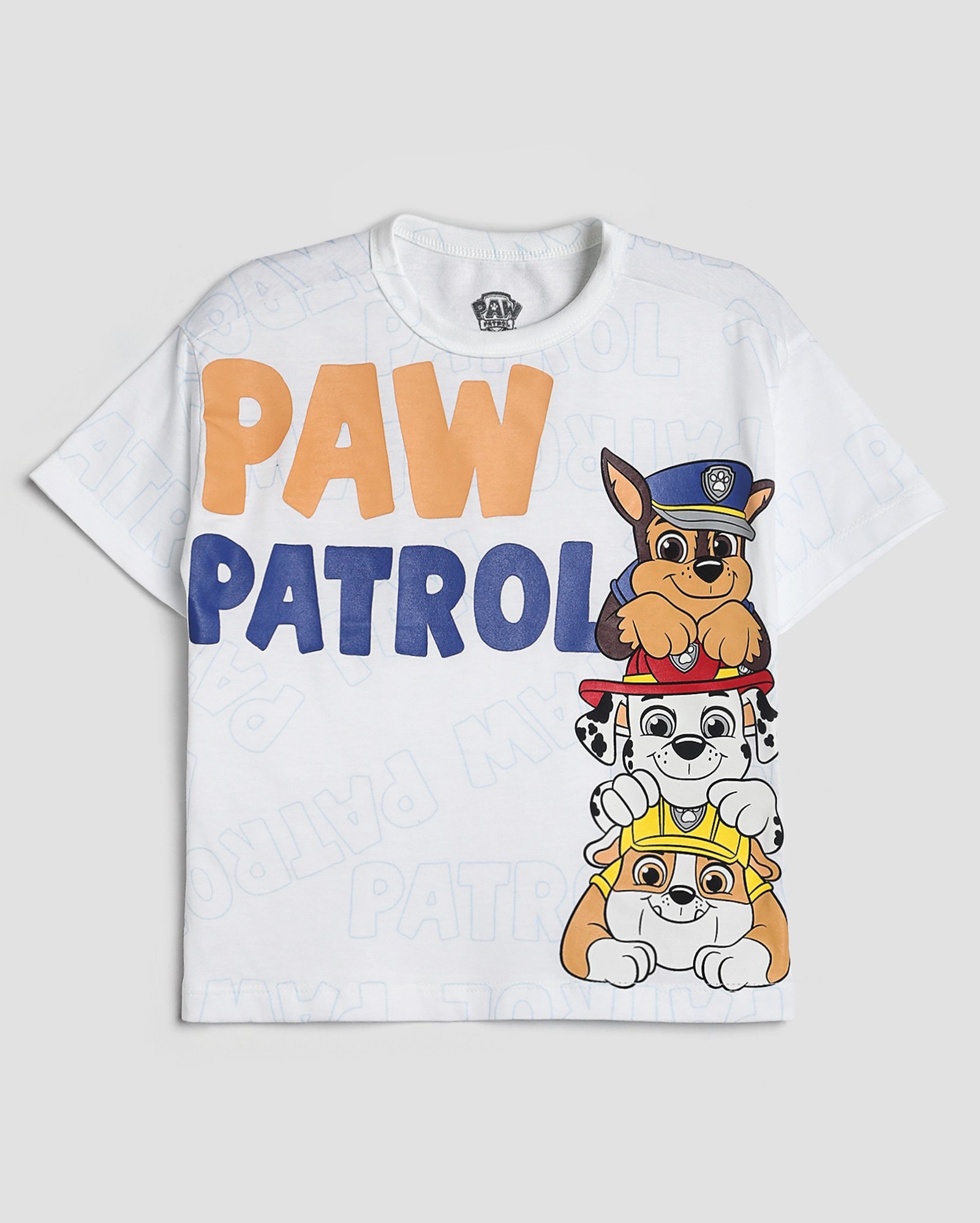 Camiseta infantil Patrulha Canina personagens 1-6A branca | Paramount