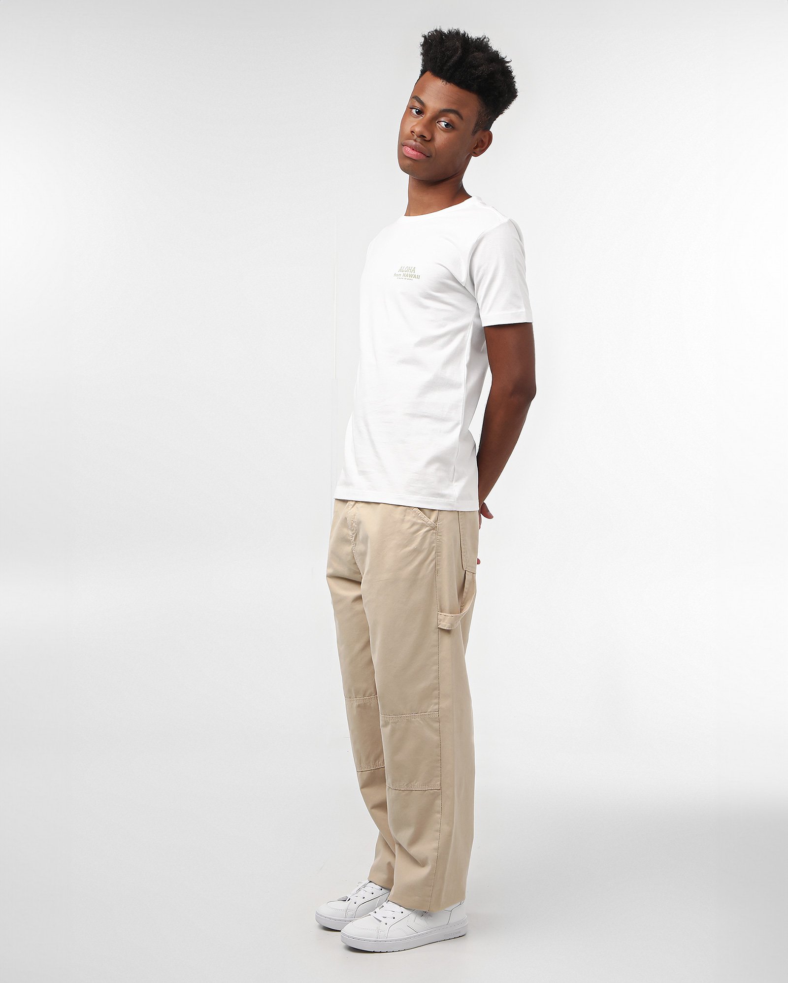 Calça sarja juvenil skater bege | Pool