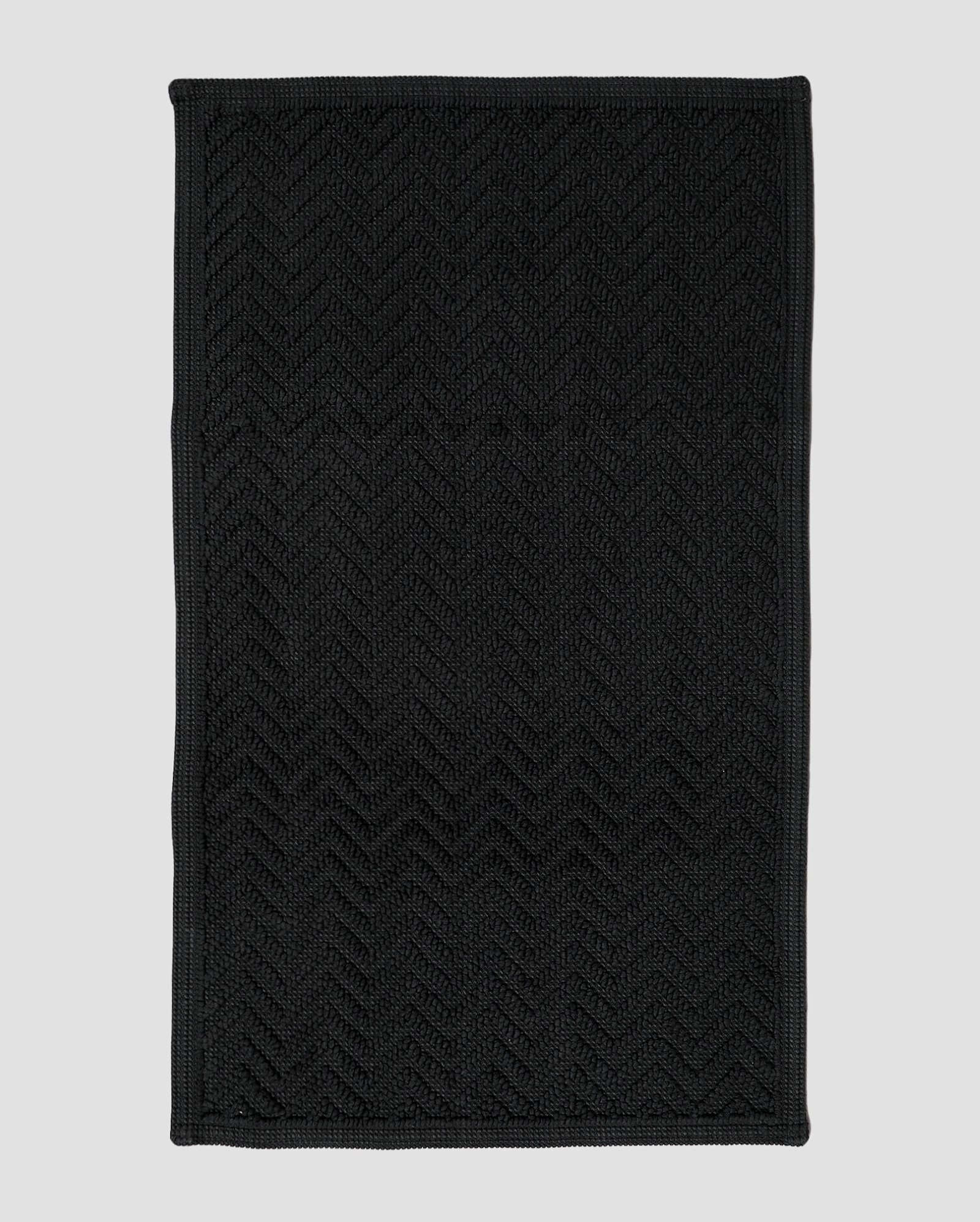 Tapete para banheiro chevron 50x80cm - Cinza Escuro | Casa Riachuelo