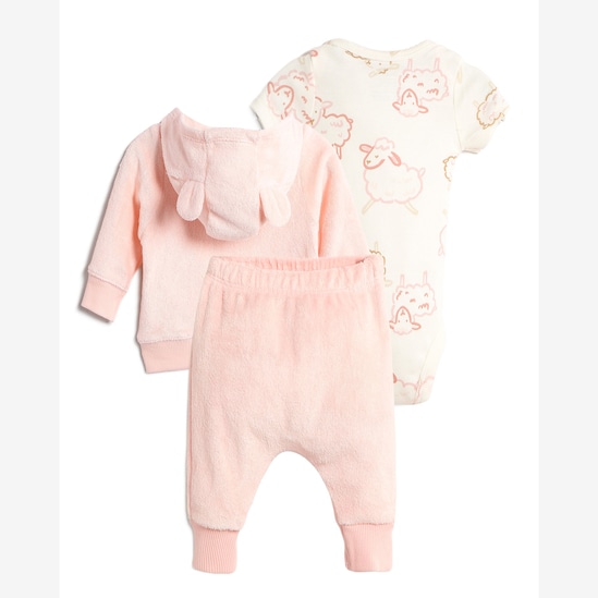 Conjunto longo bebê 3 peças atoalhados ovelha - multicor | Carter's