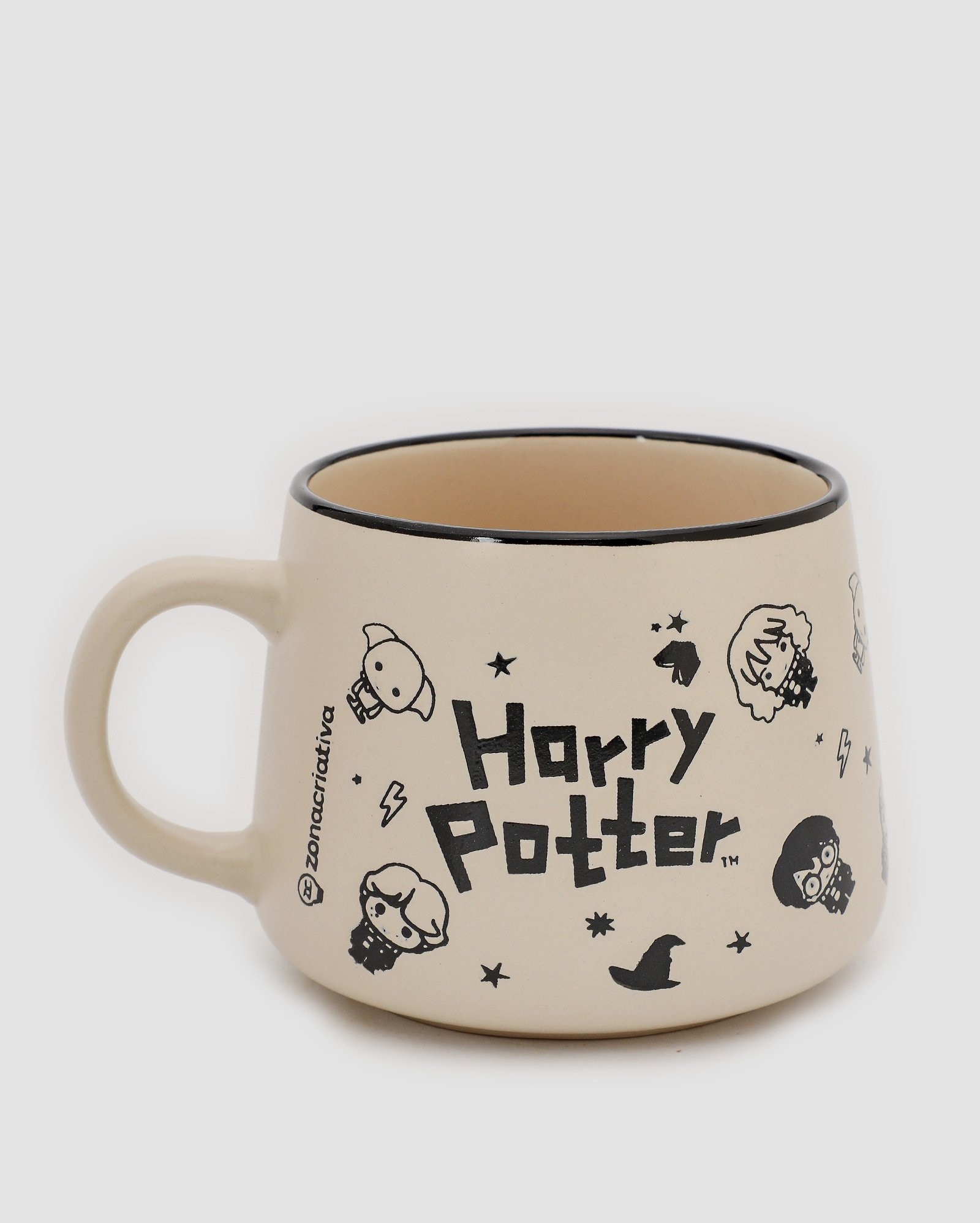 Caneca de cerâmica moma Harry Potter 500ml bege | Zona Criativa