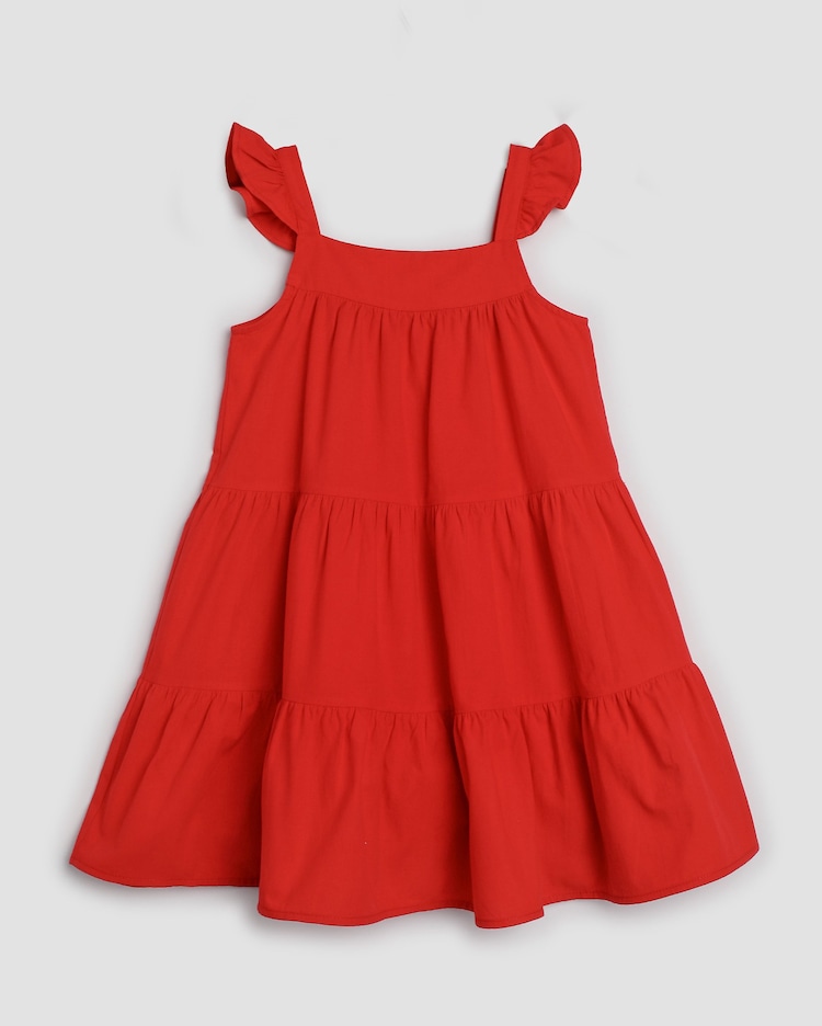 Riachuelo Vestido infantil de algodão marias 4-10A vermelho