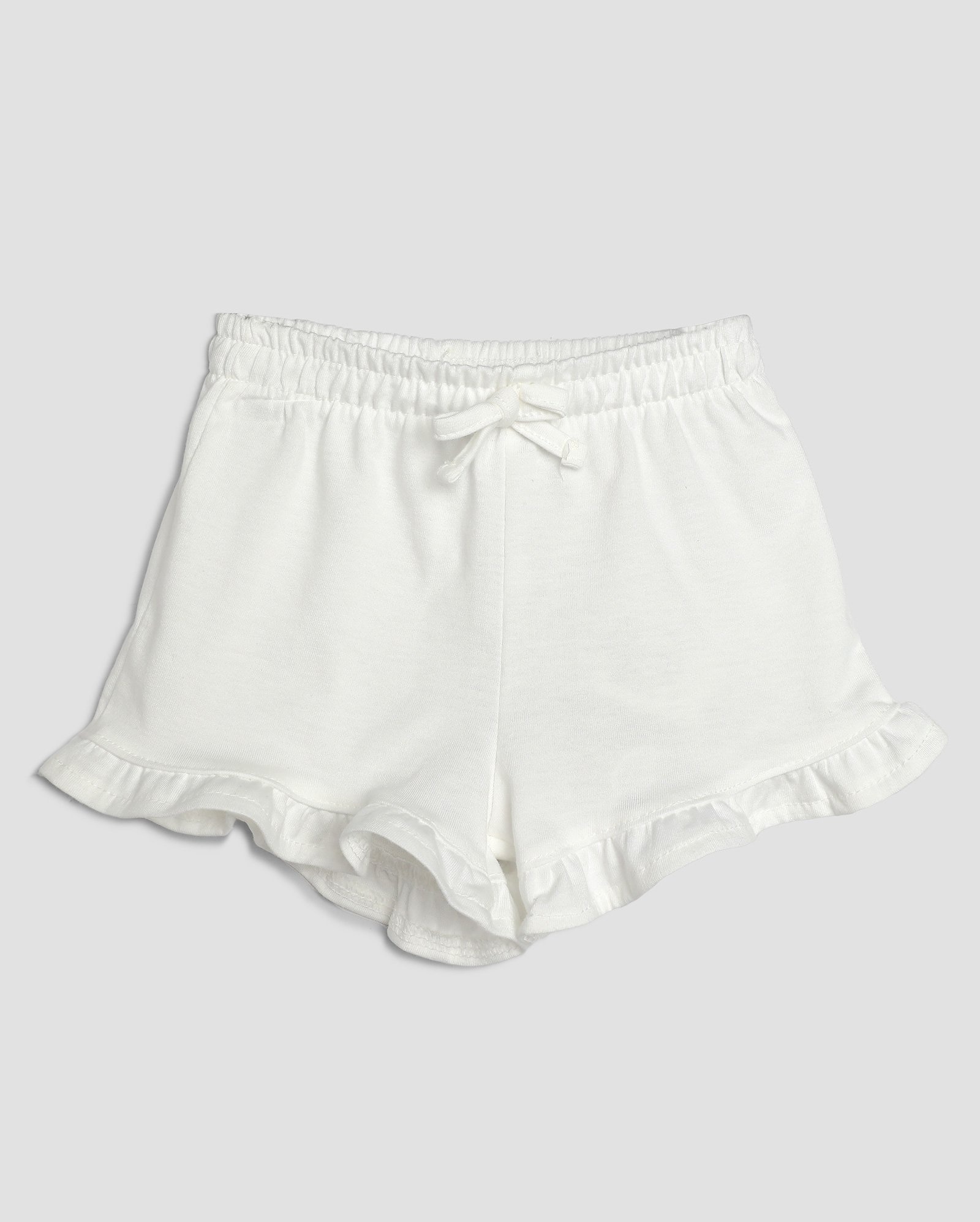 Short bebê com elástico com babados - Branco | Baby Way by Riachuelo