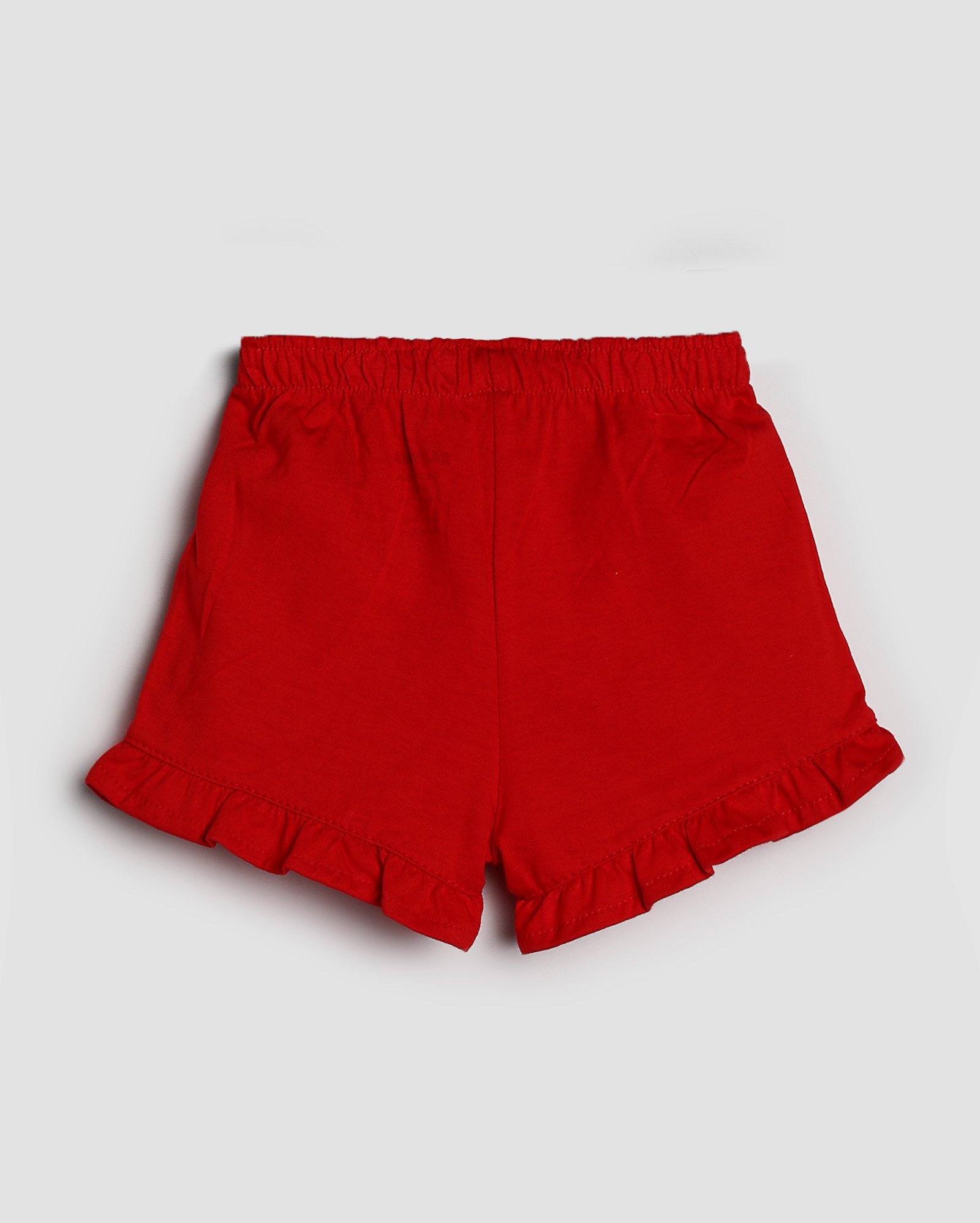 Short bebê com elástico com babados - Vermelho | Baby Way by Riachuelo