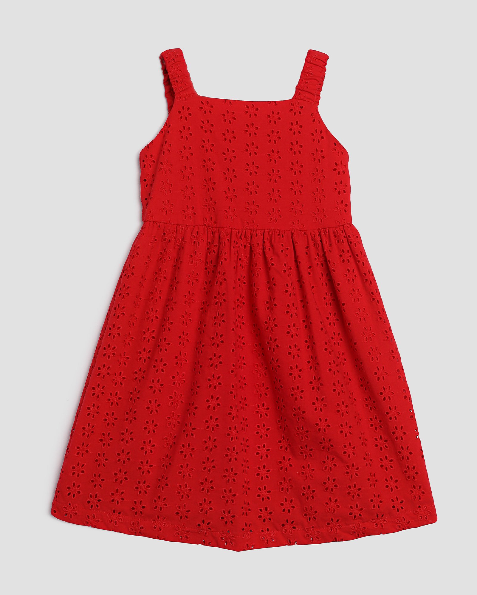 Vestido infantil curto laise 4-10A vermelho | Pool Kids