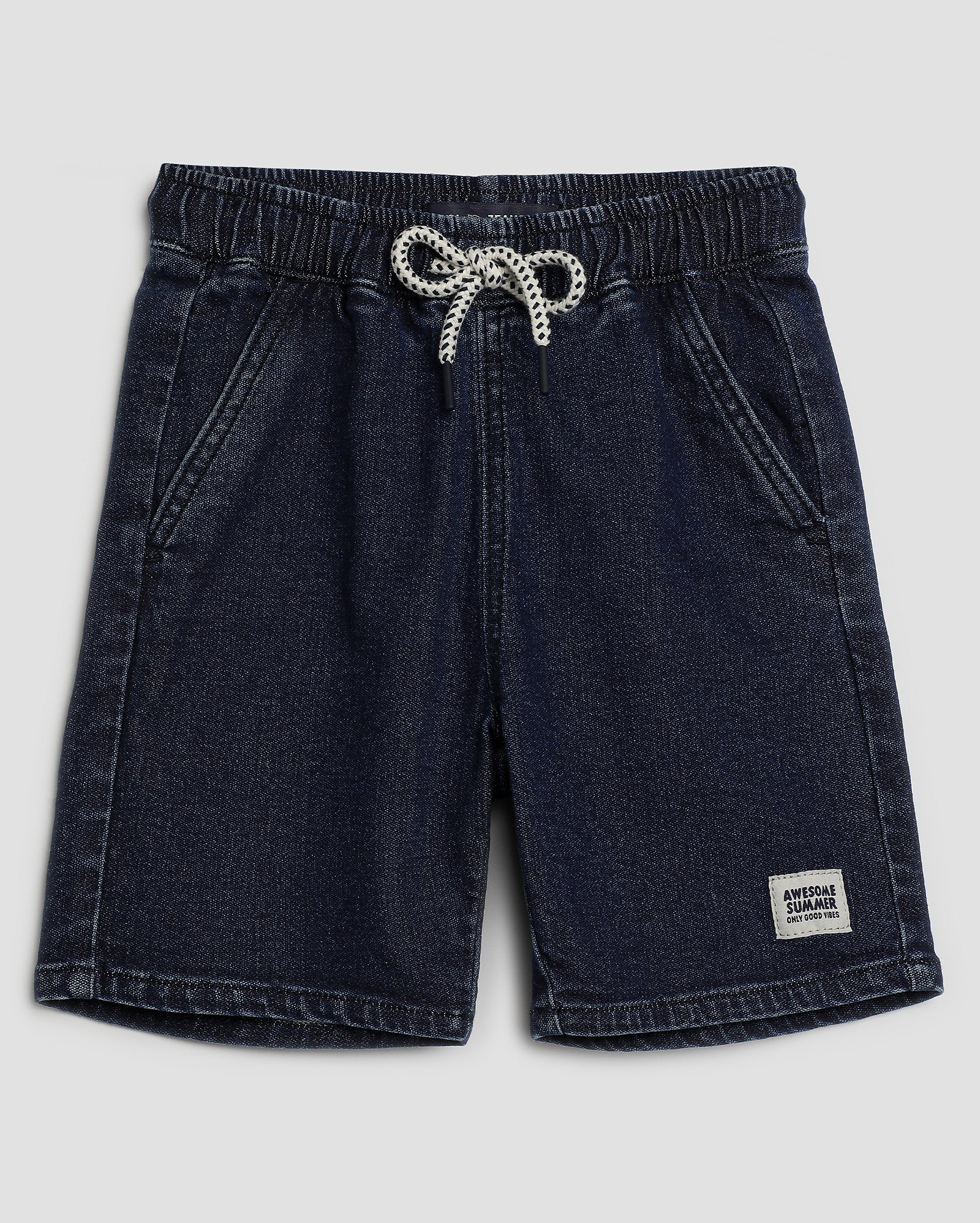 Bermuda jeans moletom infantil com amarração 4-10A | Pool Kids