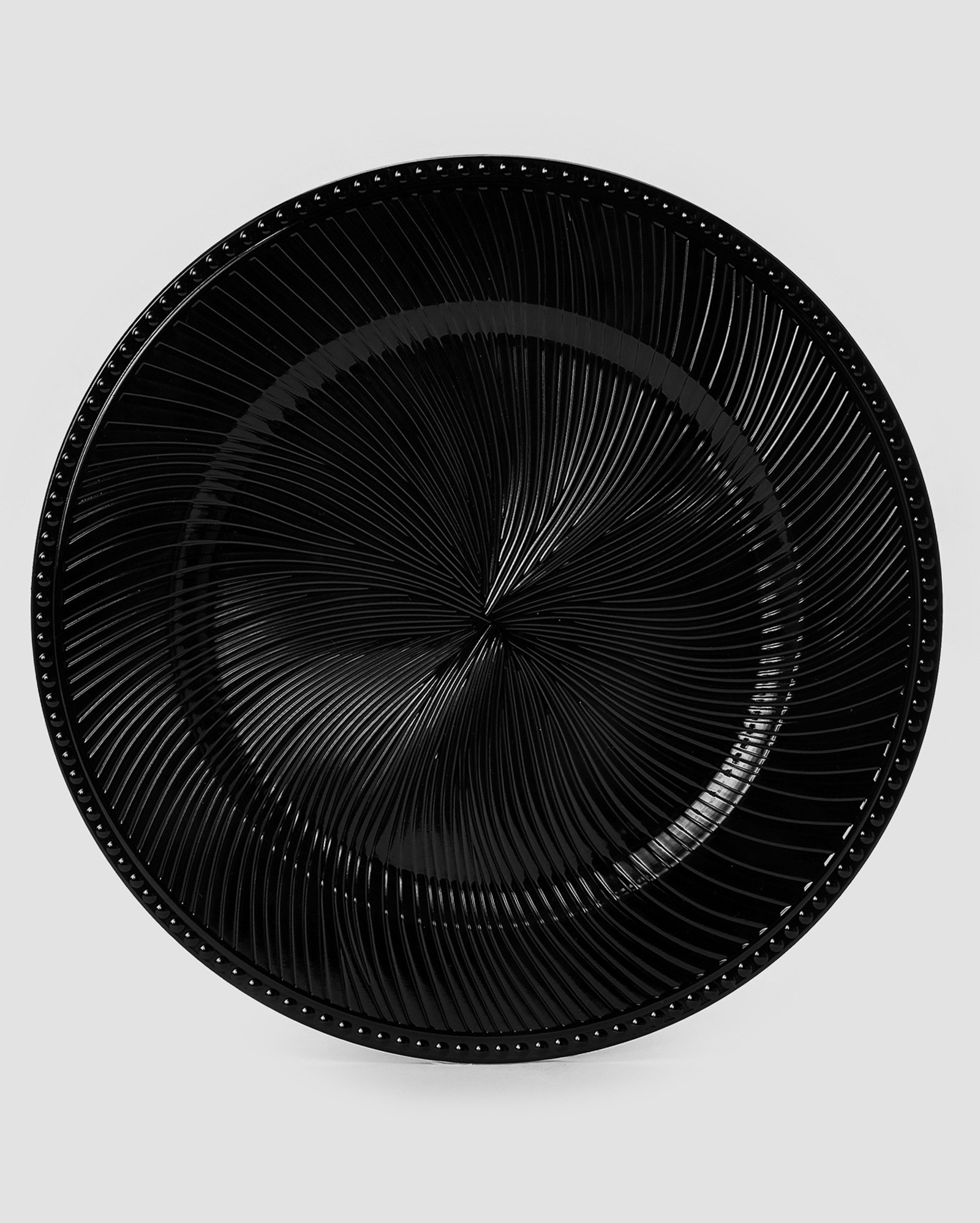 Sousplat redondo Demian 33cm preto | Casa Riachuelo