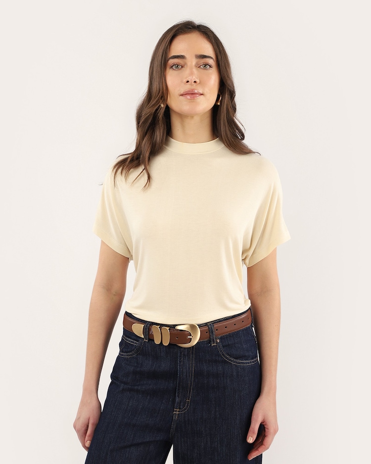 Riachuelo Blusa feminina ampla Fefe com viscose e gola média