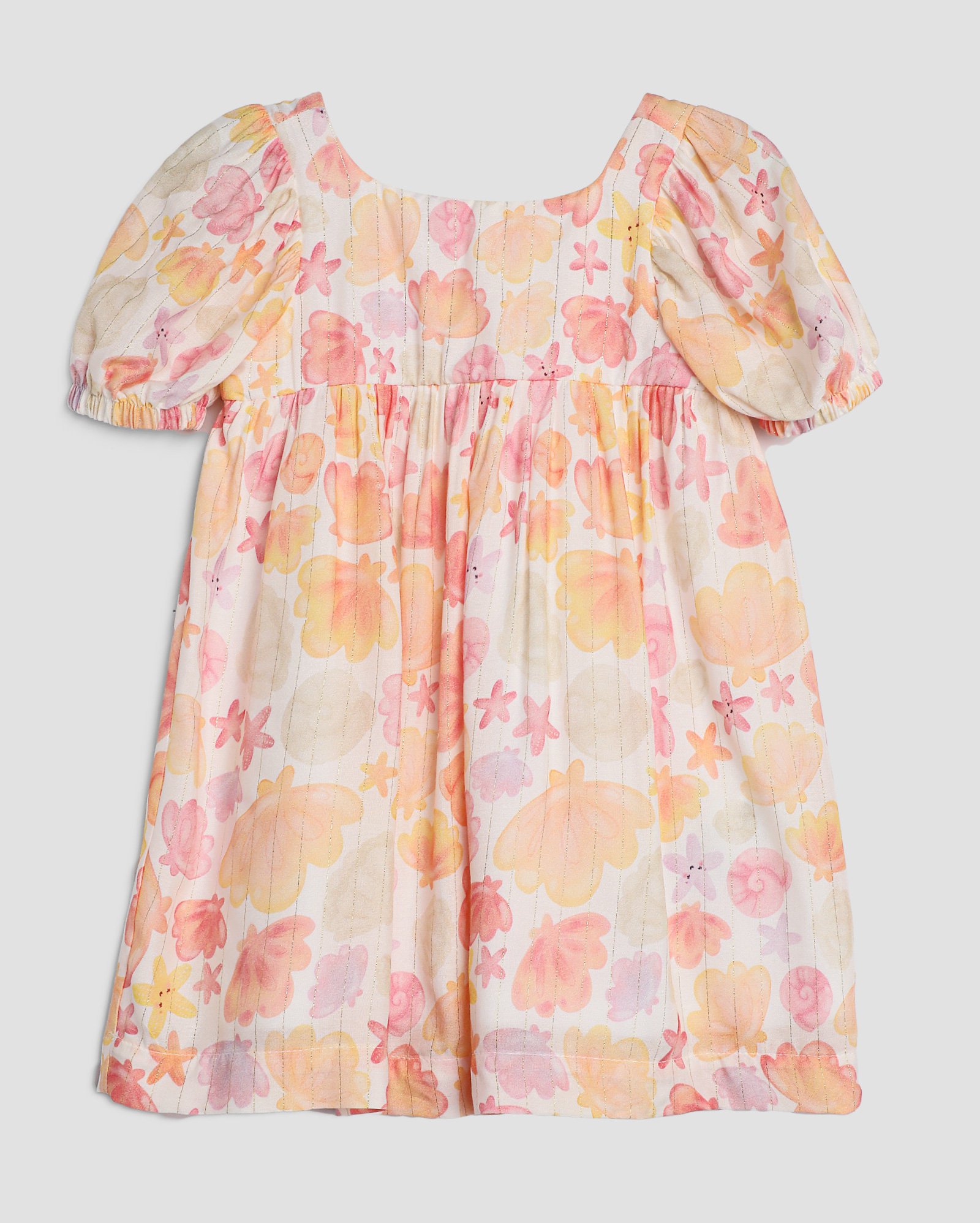 Vestido infantil evasê 3 marias fundo do mar 1-4A multicor | Pool Kids