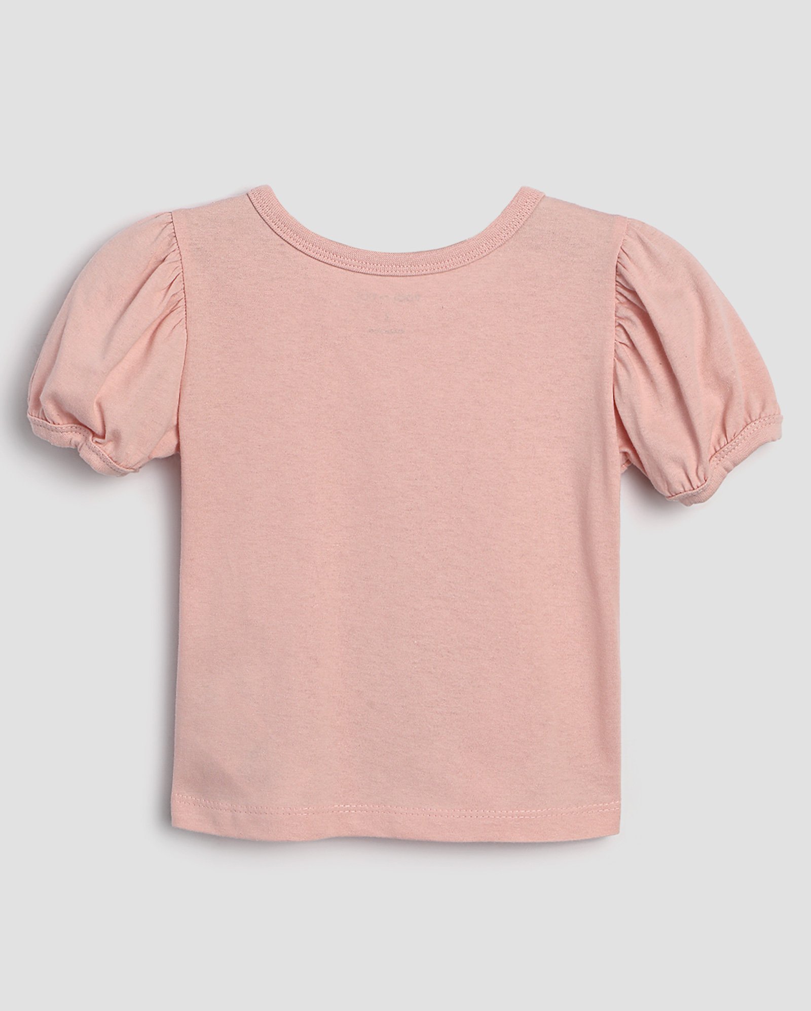 Camiseta Básica infantil manga bufante 1-4A - Rosa Claro