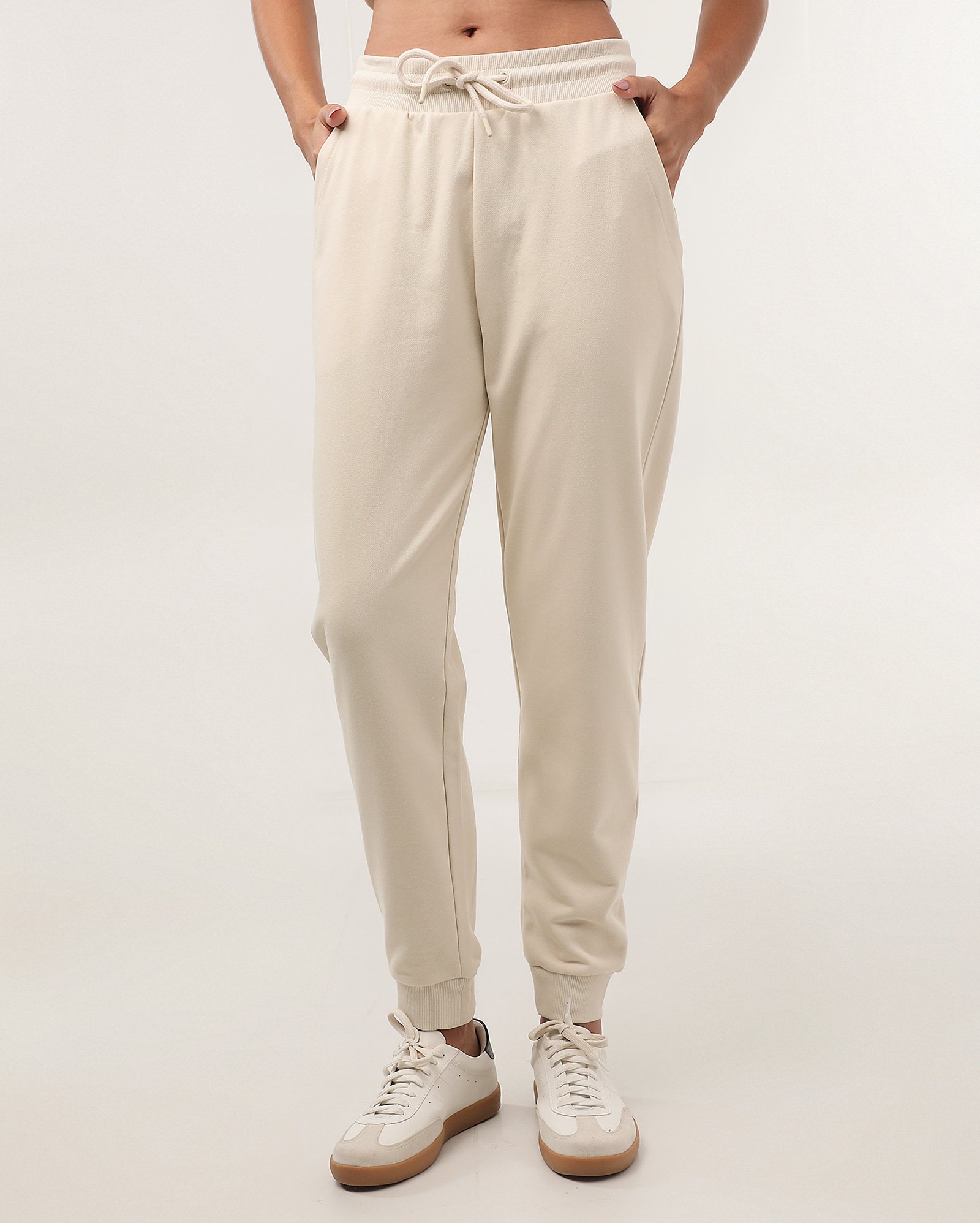 Calça de moletom feminina - Bege Claro | Pool Basics