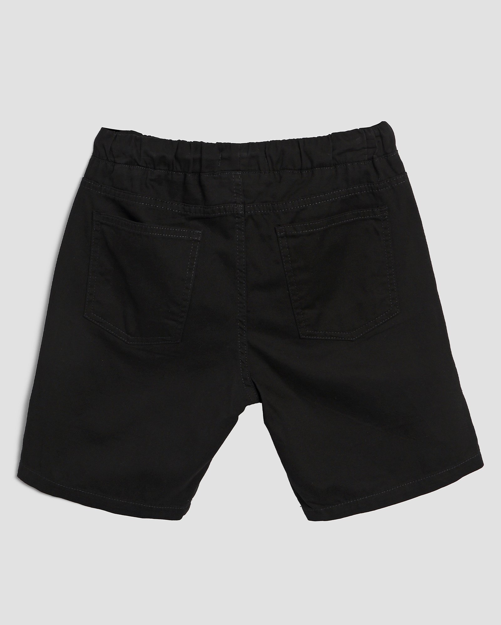 Bermuda black jeans juvenil reta com cós elástico | Pool