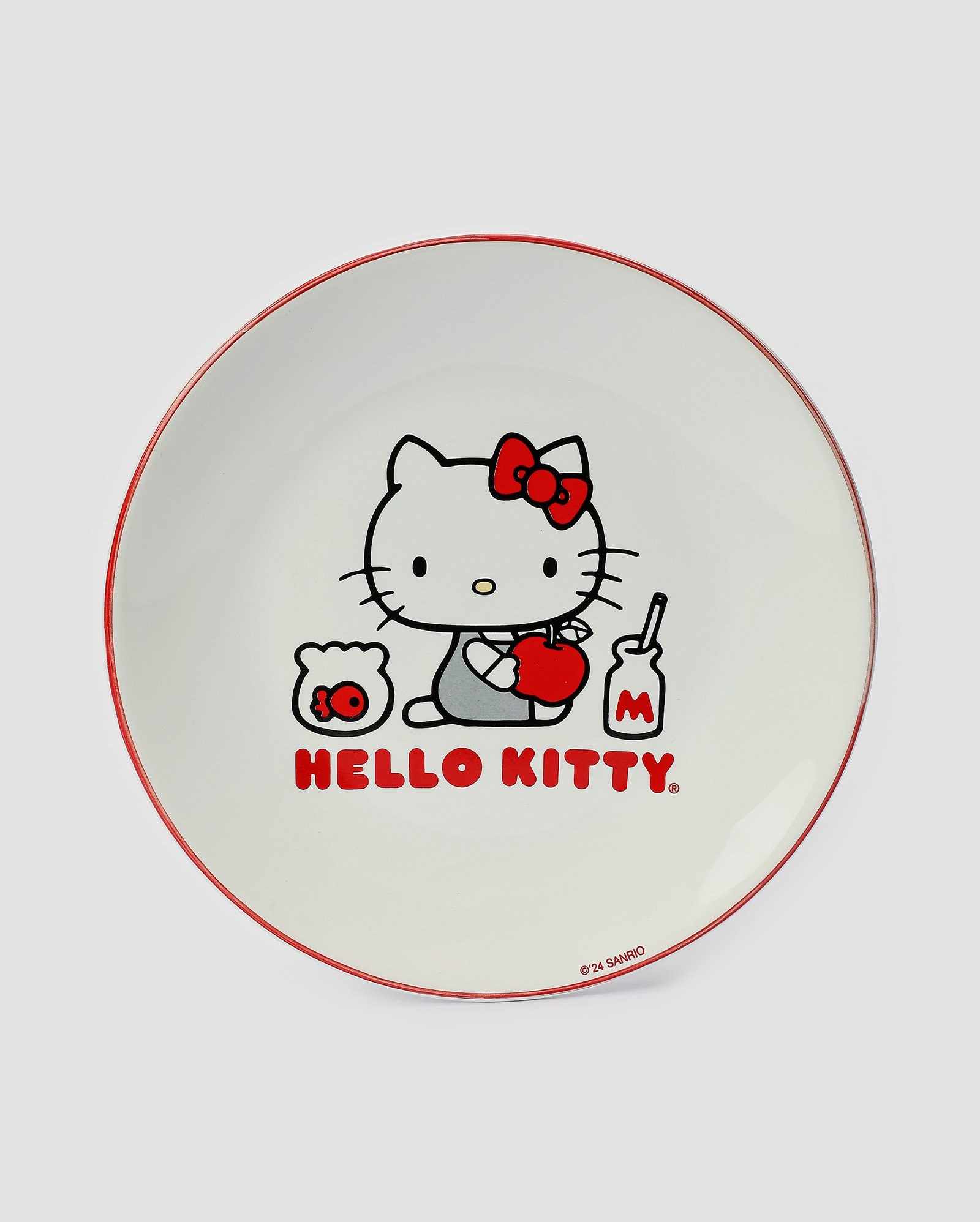 Prato de sobremesa cerâmica Hello Kitty 20cm branco |  Sanrio + Casa Riachuelo