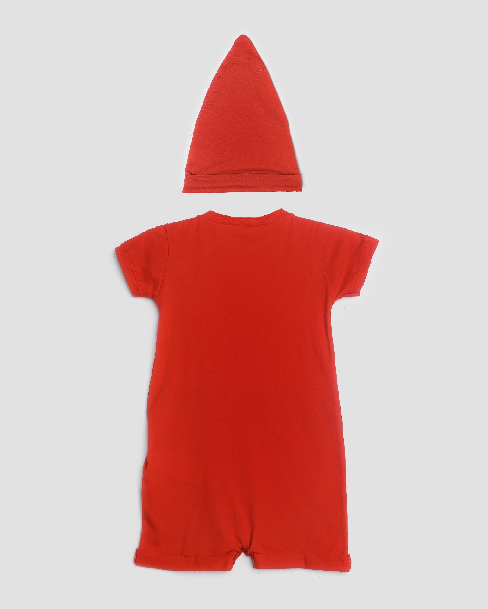Macaquinho bebê manga curta papai noel com gorro vermelho | Baby Way