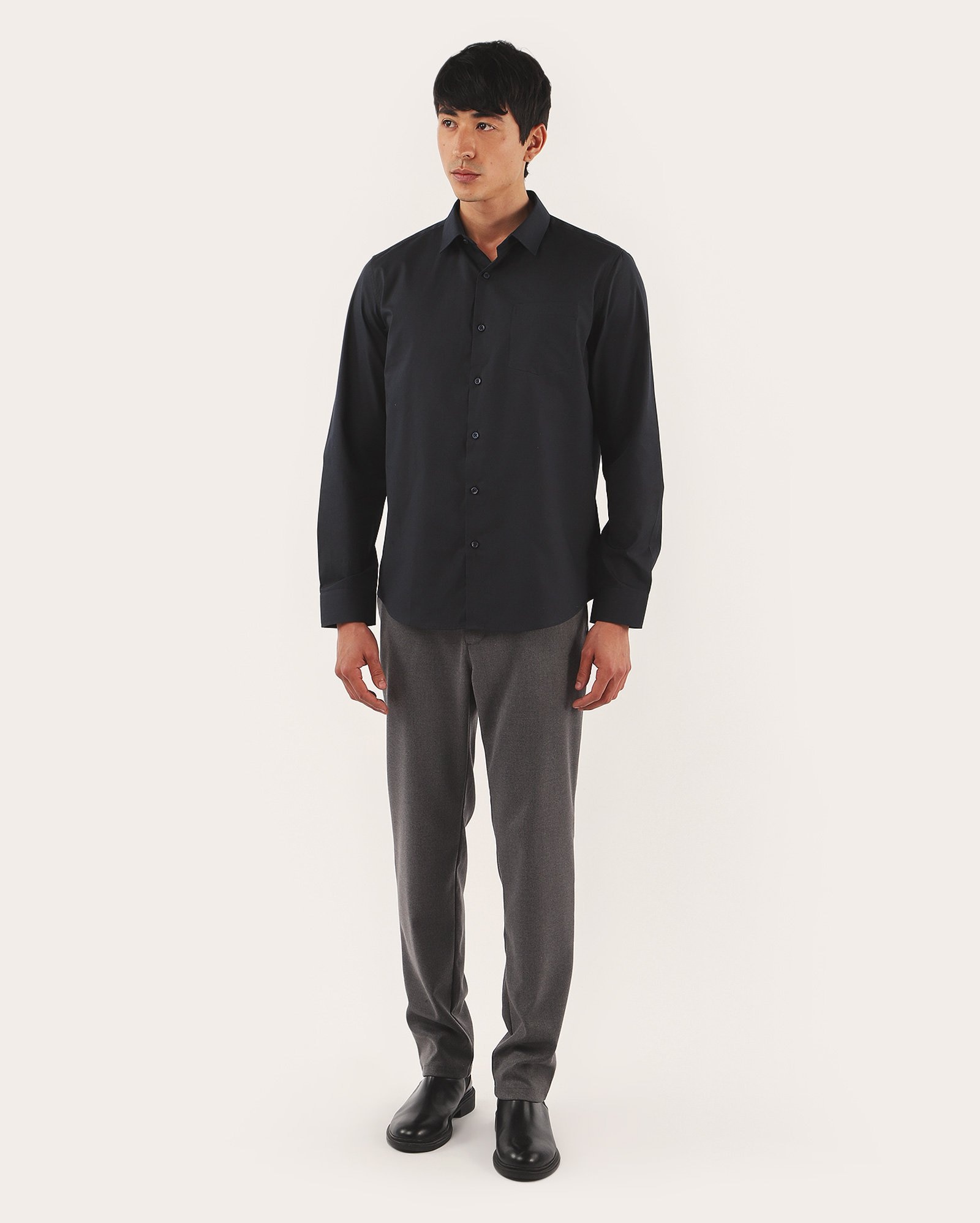 Calça alfaiataria masculina regular cós elástico interno - Cinza | Original by Riachuelo