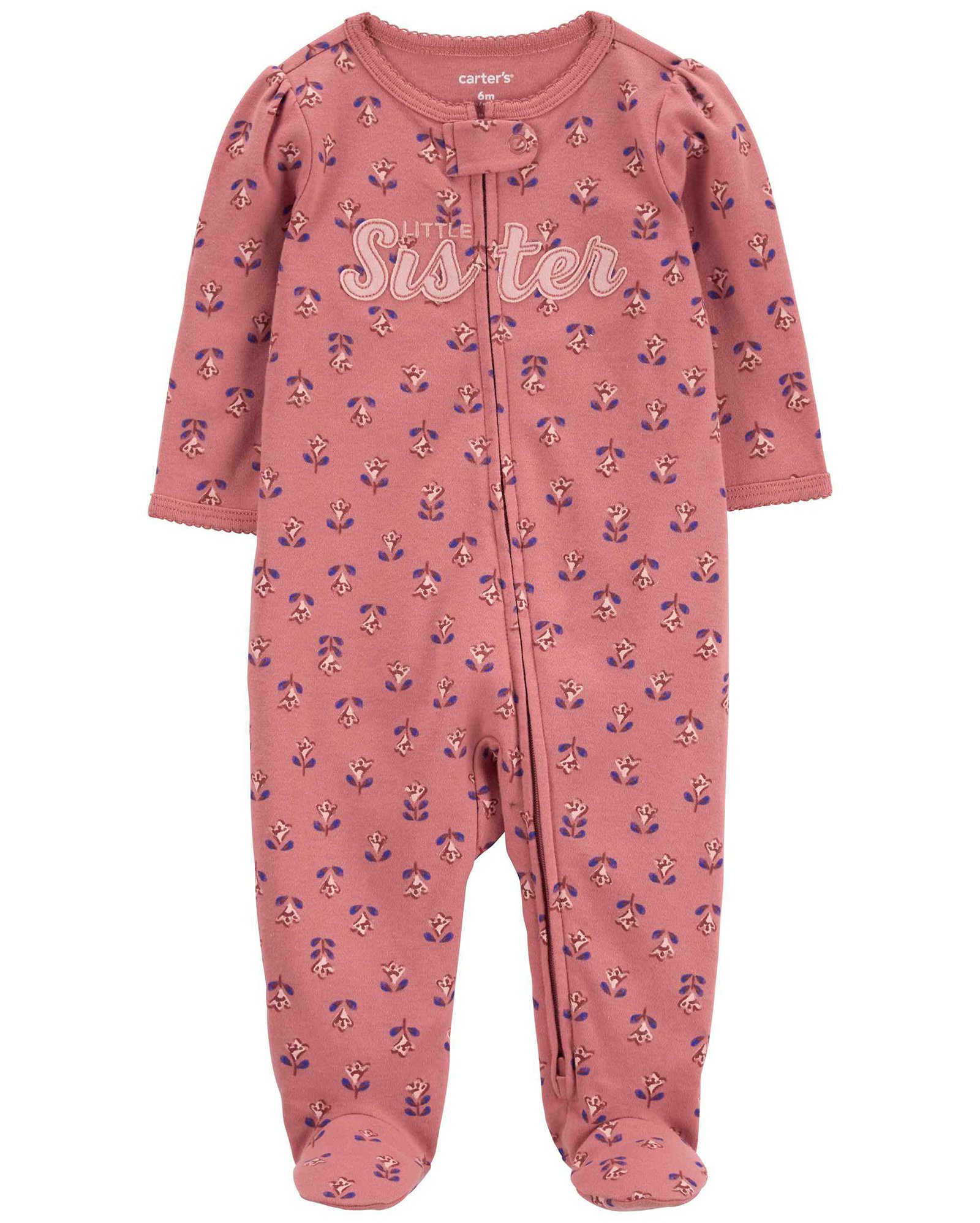 Macacão bebê floral little sister rosa | Carter's