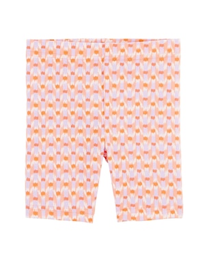 Bermuda infantil cós de elástico abstrata rosa | Carter's