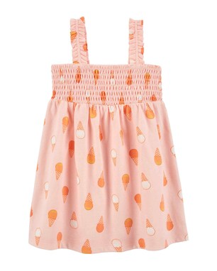 Vestido infantil sorvetes com lastex rosa | Carter's