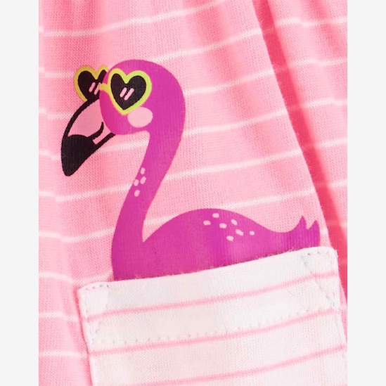 Banho de sol bebê com flamingo listrado rosa | Carter's