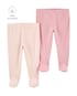 Kit calça bebê 2 peças cós elástico listrado rosa | Carter's