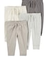 Kit calça bebê 4 peças cós elástico lisas com amarração multicor | Carter's