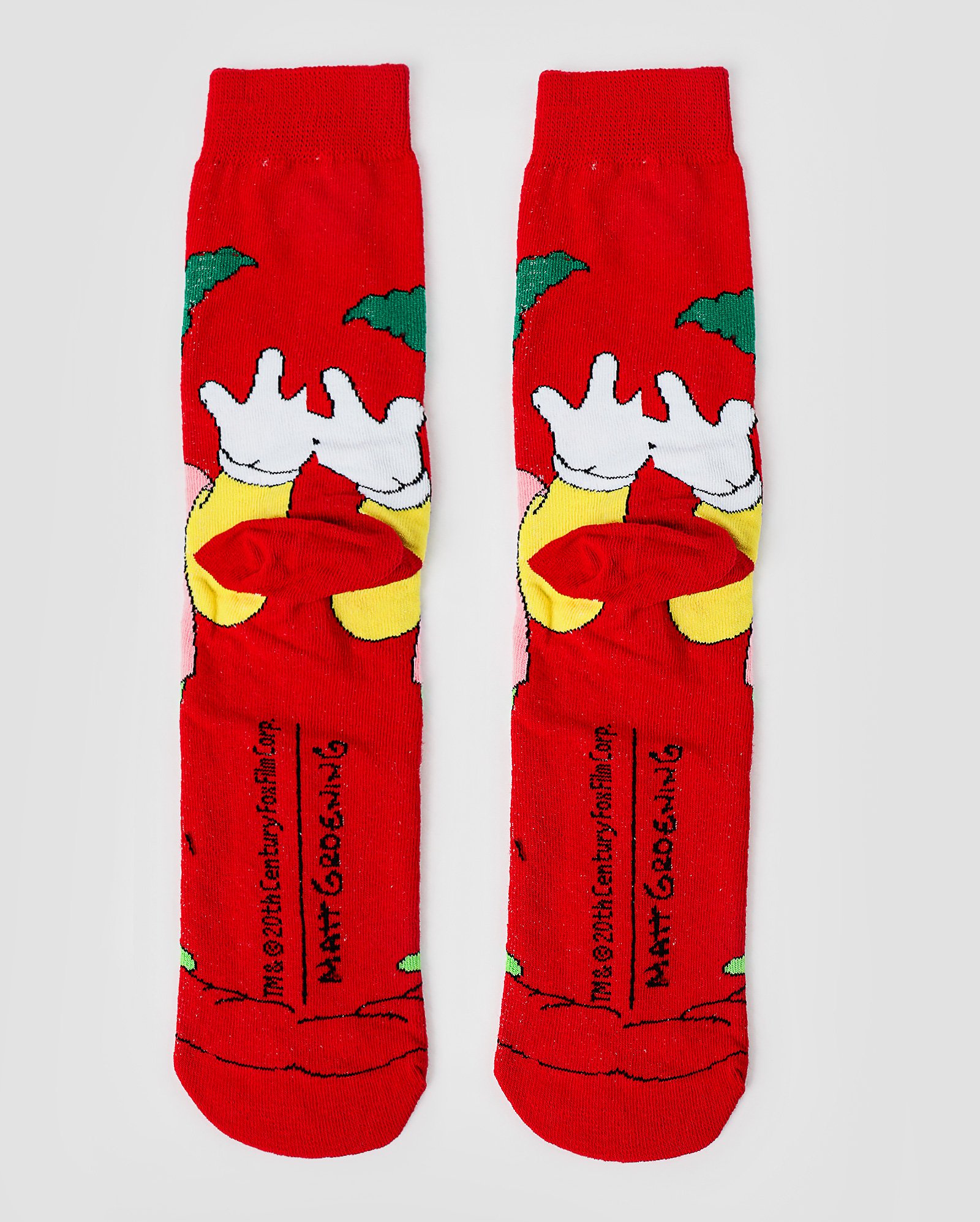Meia masculina Krusty The Simpsons vermelha | FANLAB