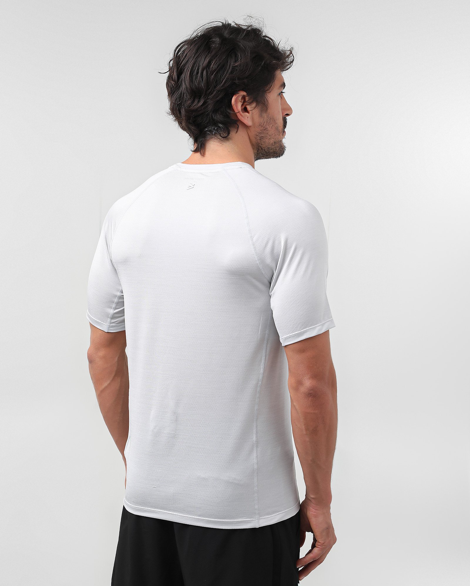 Camiseta masculina treino com poliamida - Cinza Claro | Body Work